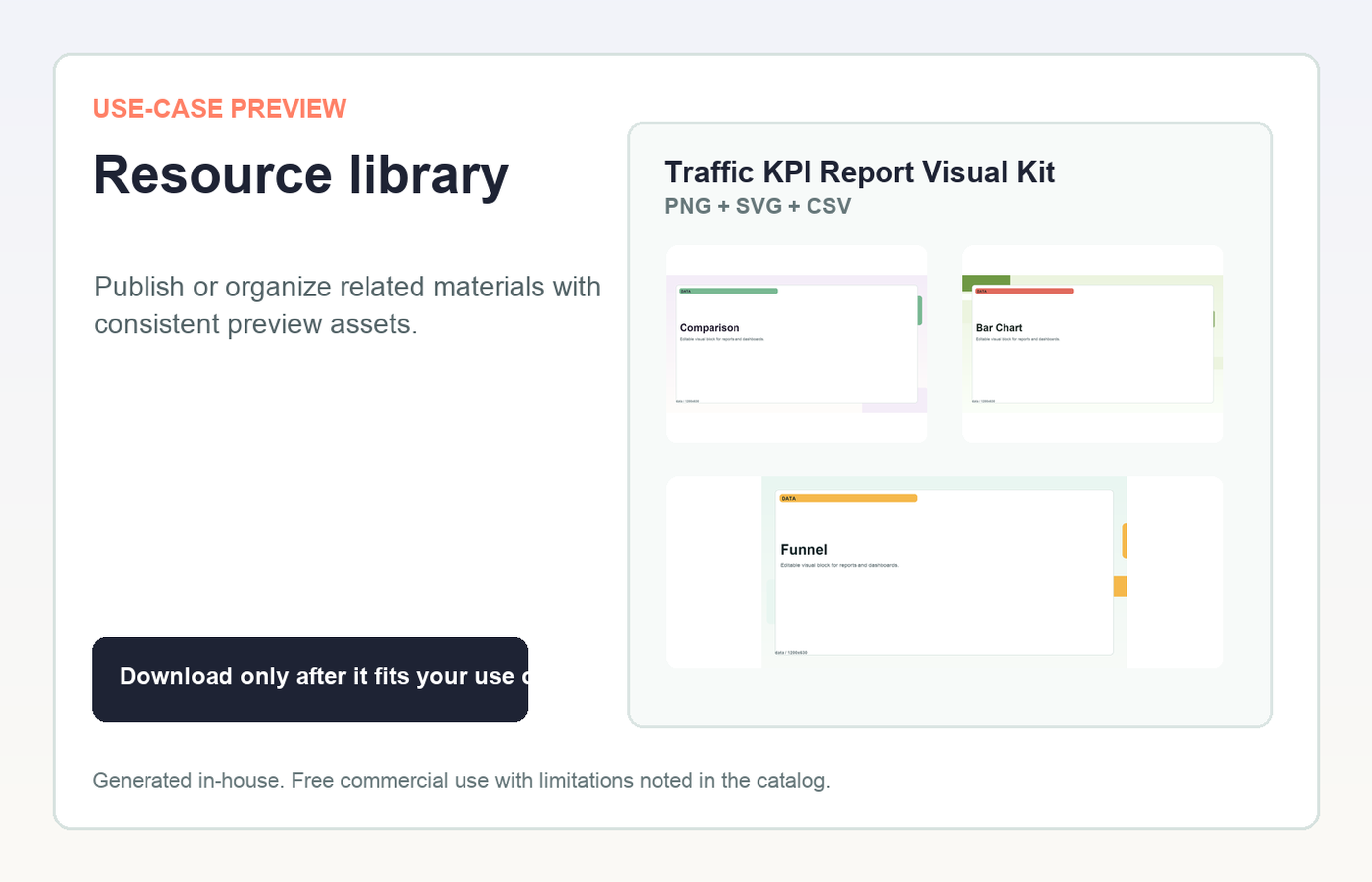 Traffic KPI Report Visual Kit Resource library use-case preview