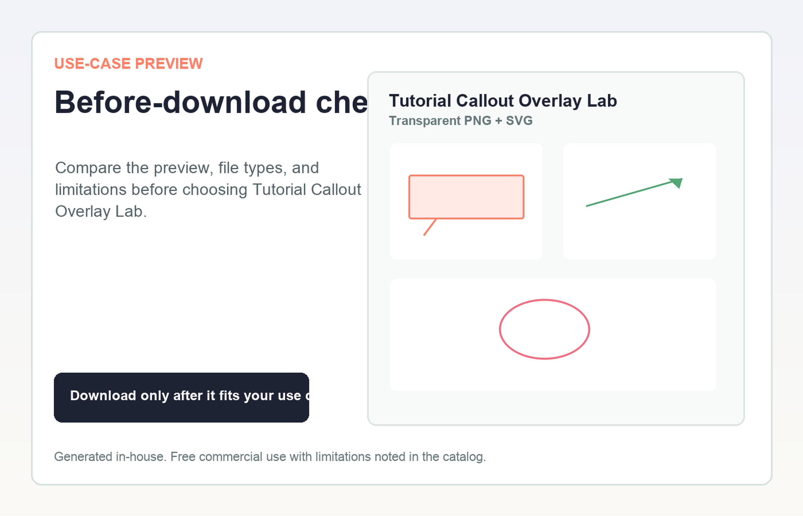Tutorial Callout Overlay Lab Before-download check use-case preview