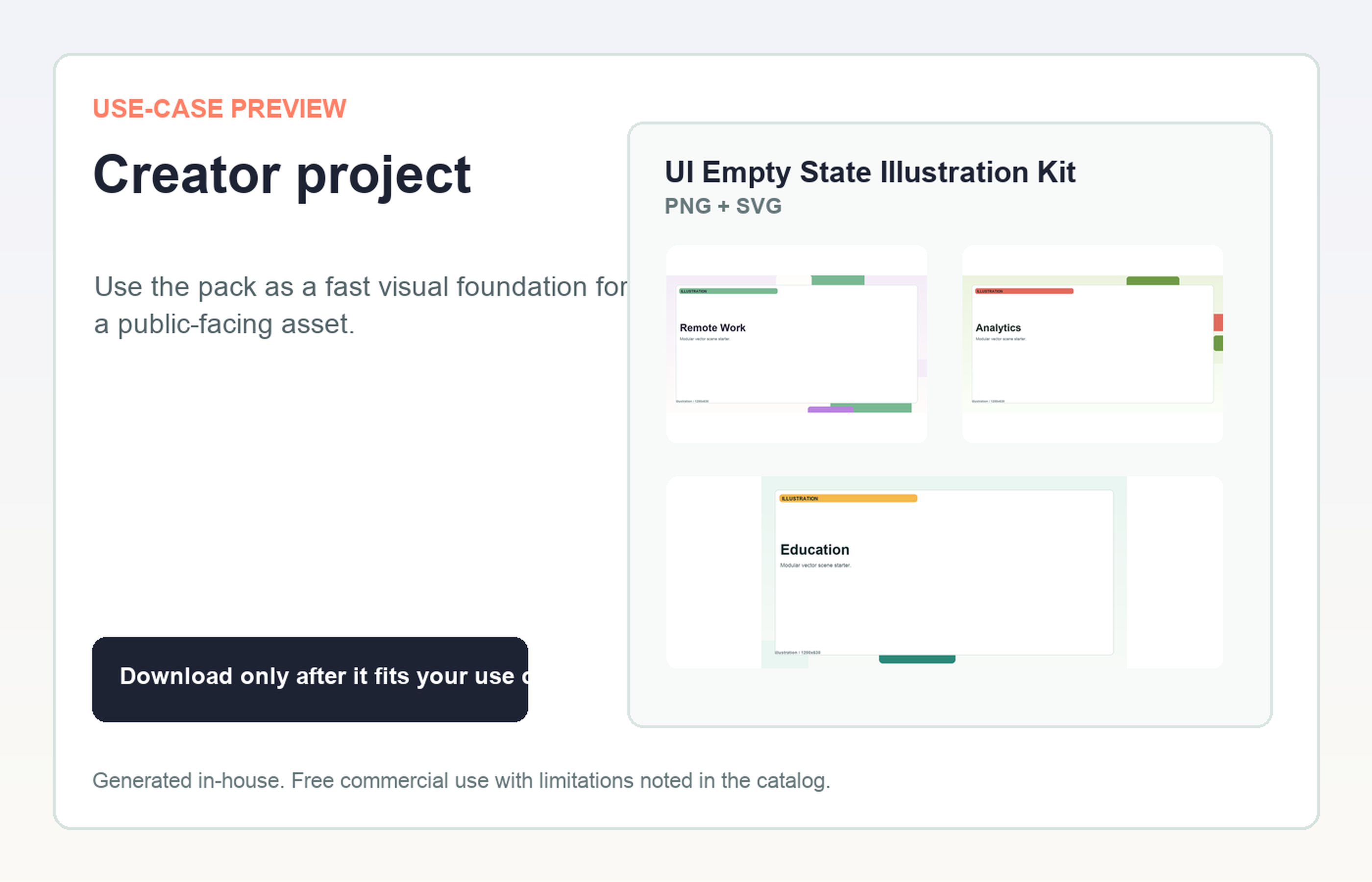 UI Empty State Illustration Kit Creator project use-case preview