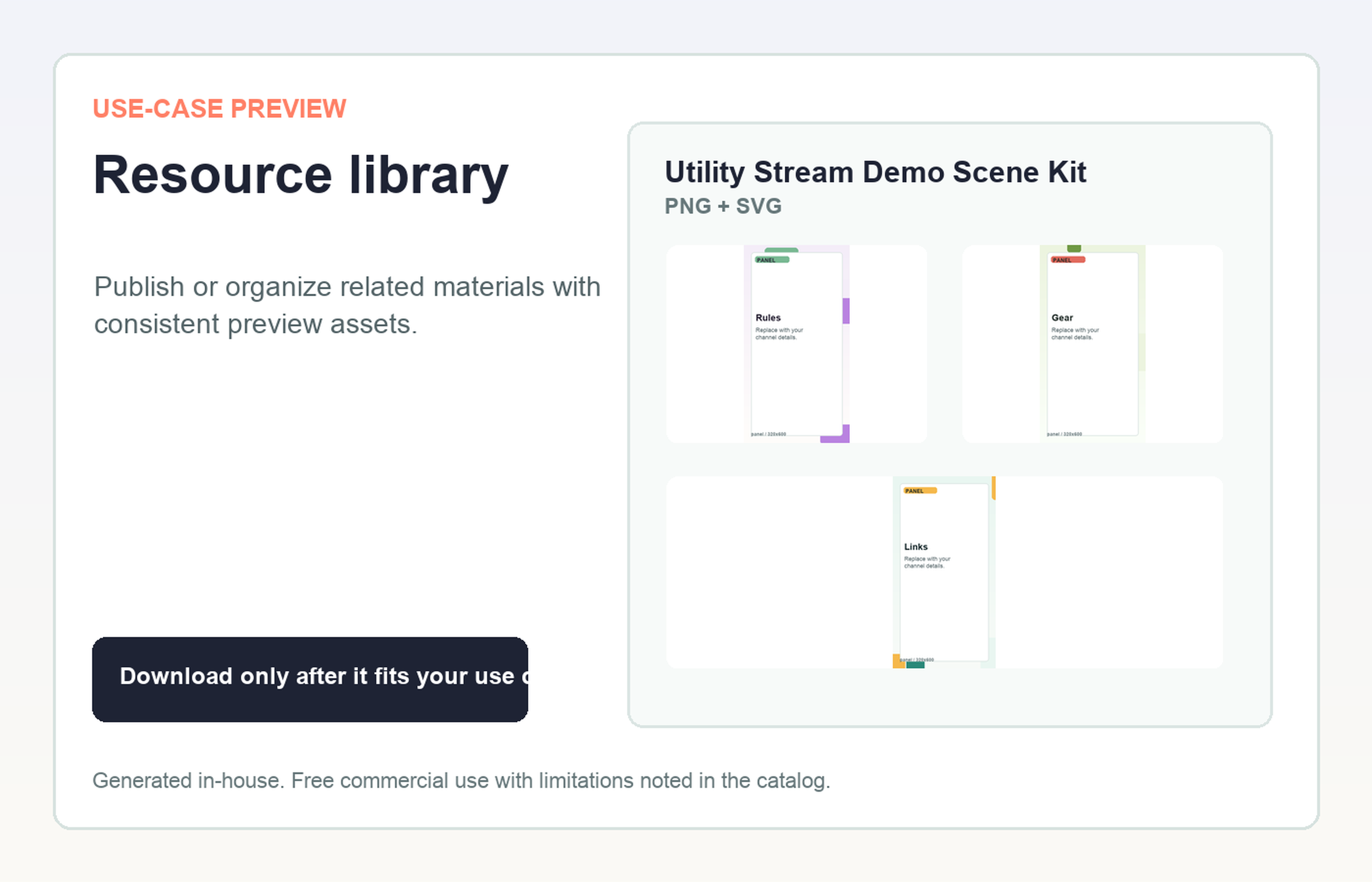 Utility Stream Demo Scene Kit Resource library use-case preview