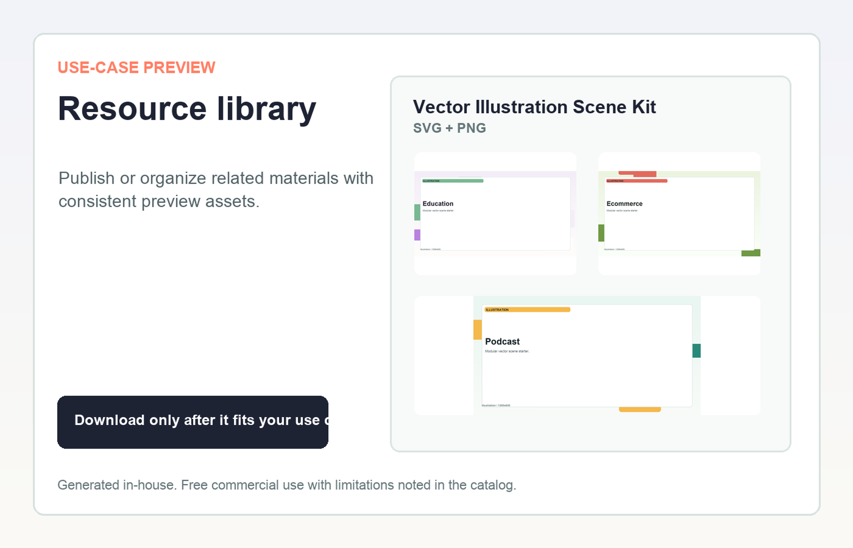 Vector Illustration Scene Kit Resource library use-case preview