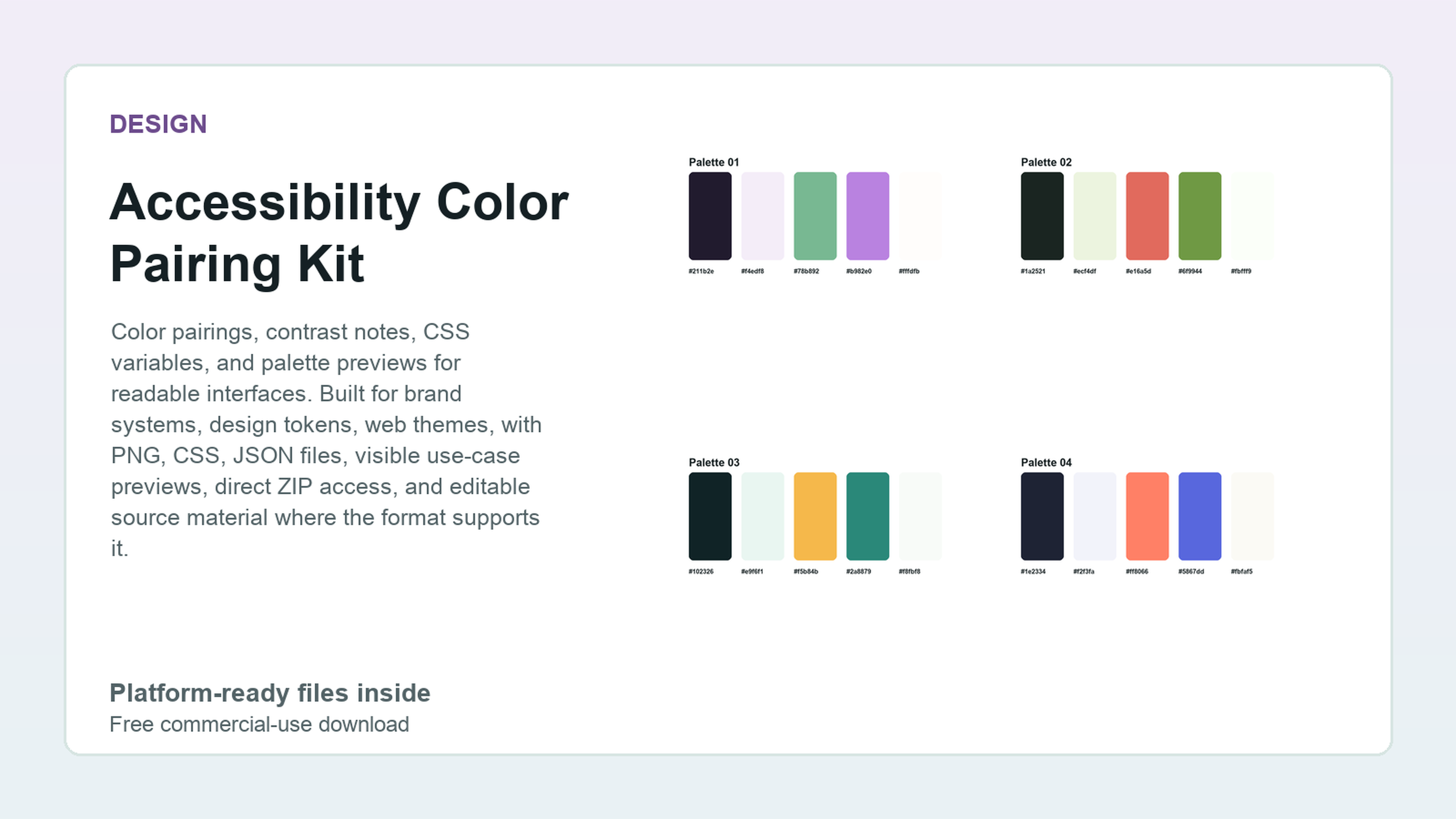 Accessibility Color Pairing Kit