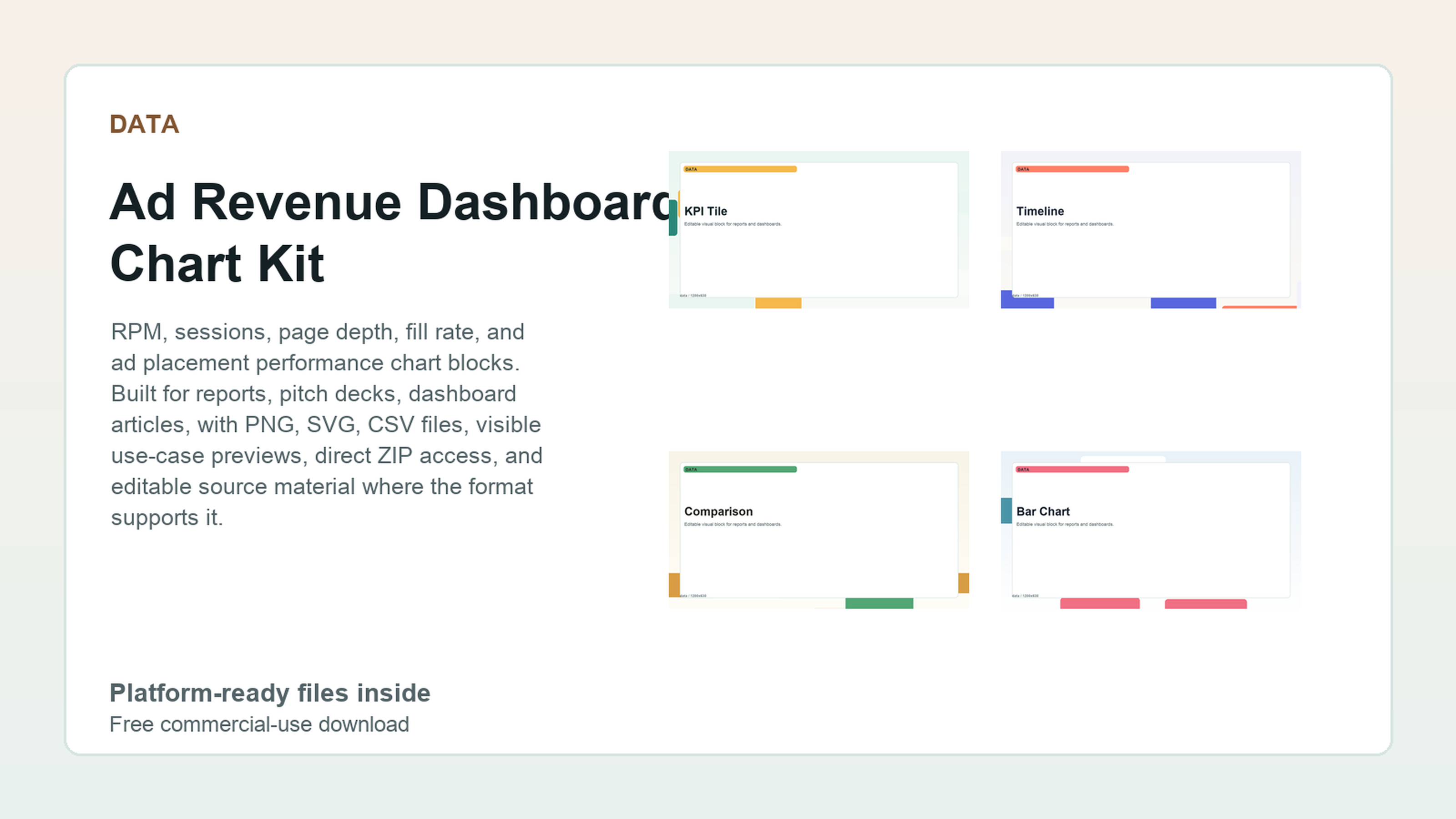 Ad Revenue Dashboard Chart Kit preview