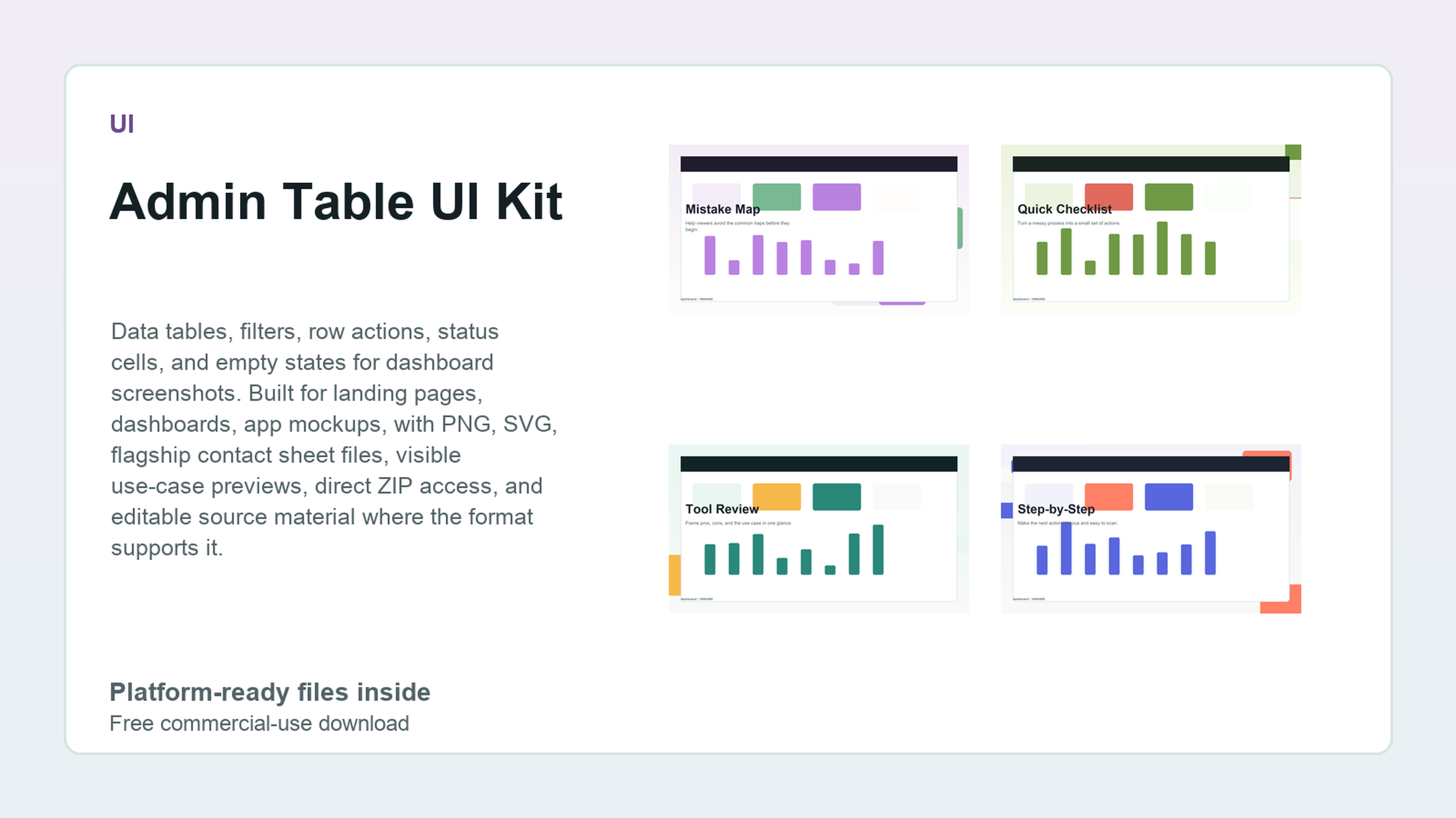 Admin Table UI Kit preview