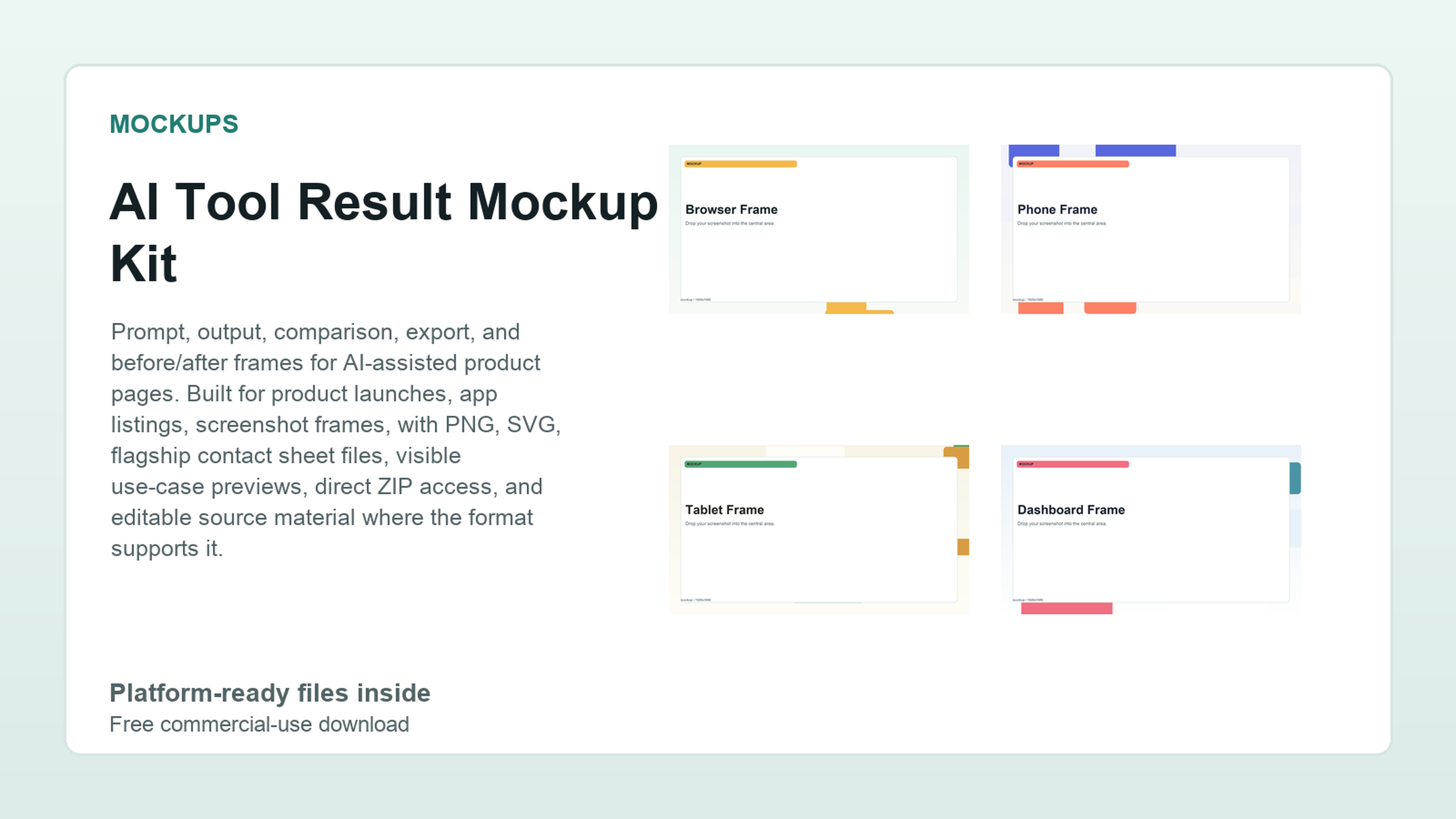 AI Tool Result Mockup Kit preview