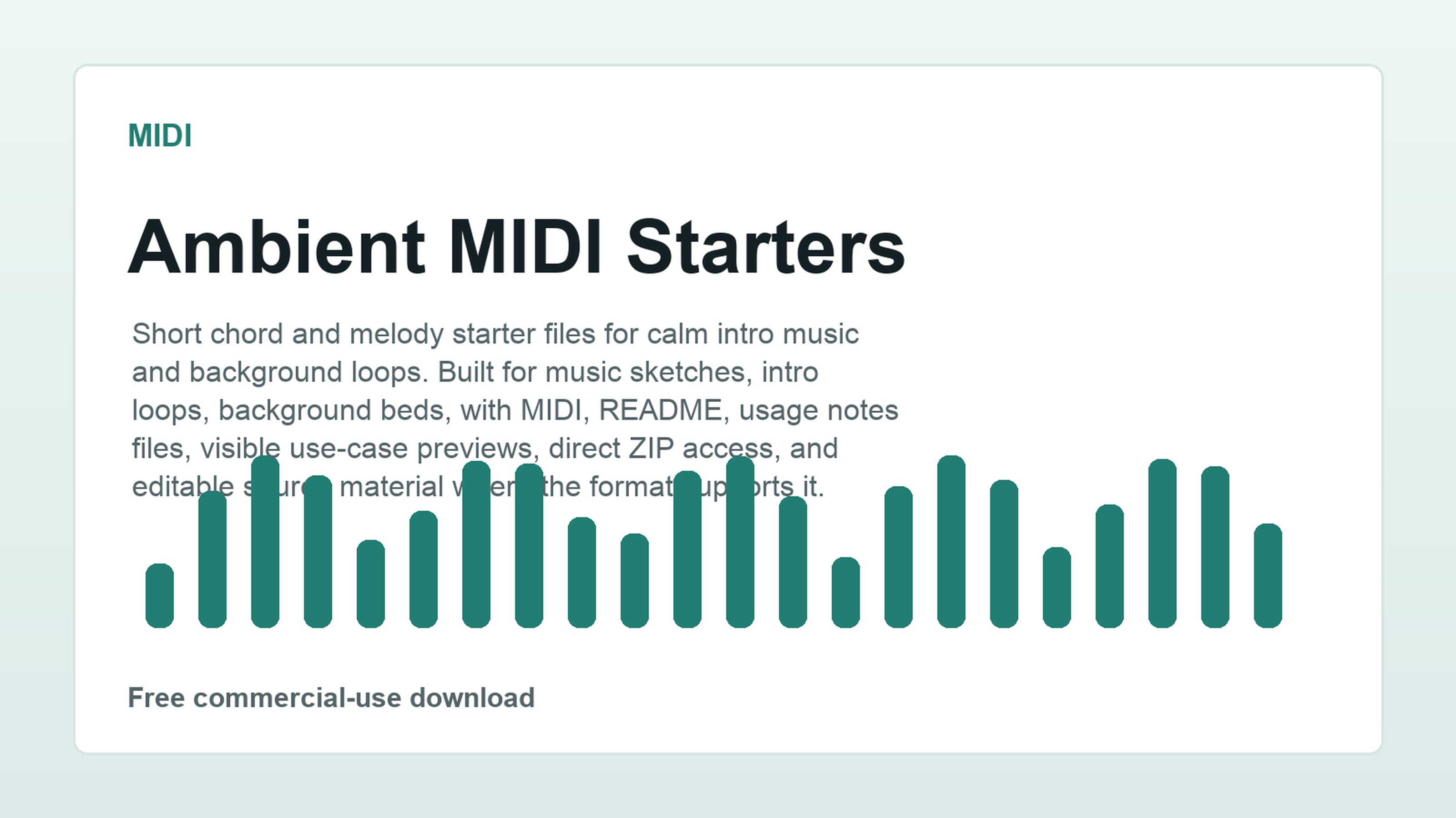 Ambient MIDI Starters preview