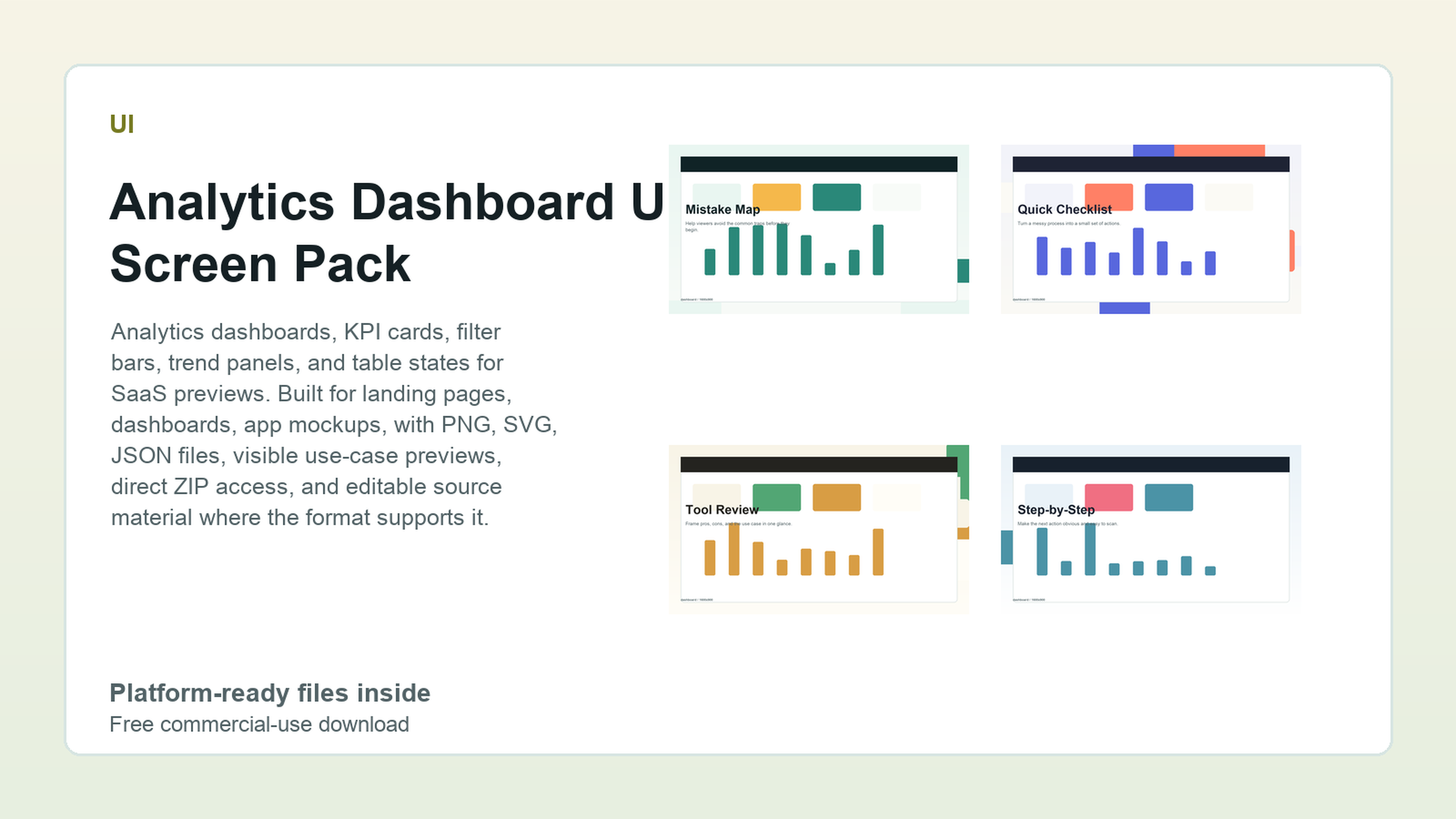 Analytics Dashboard UI Screen Pack preview