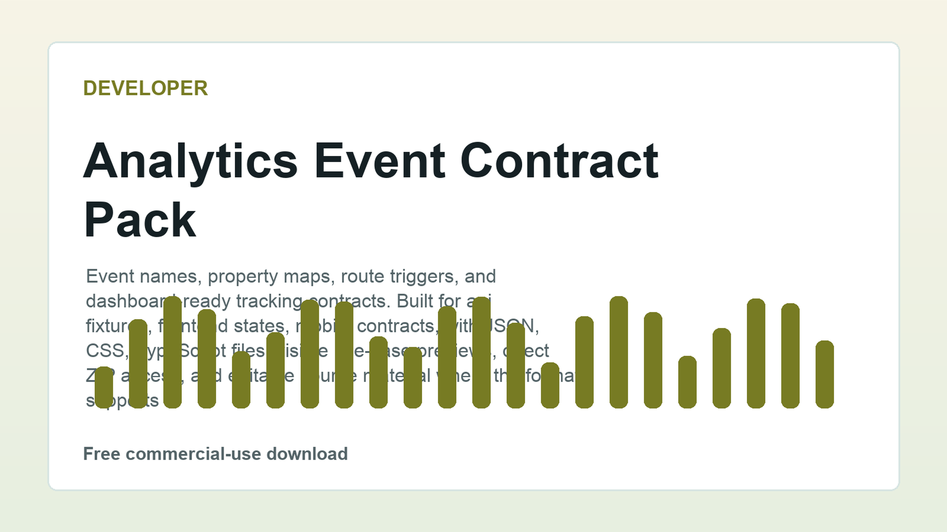 Analytics Event Contract Pack