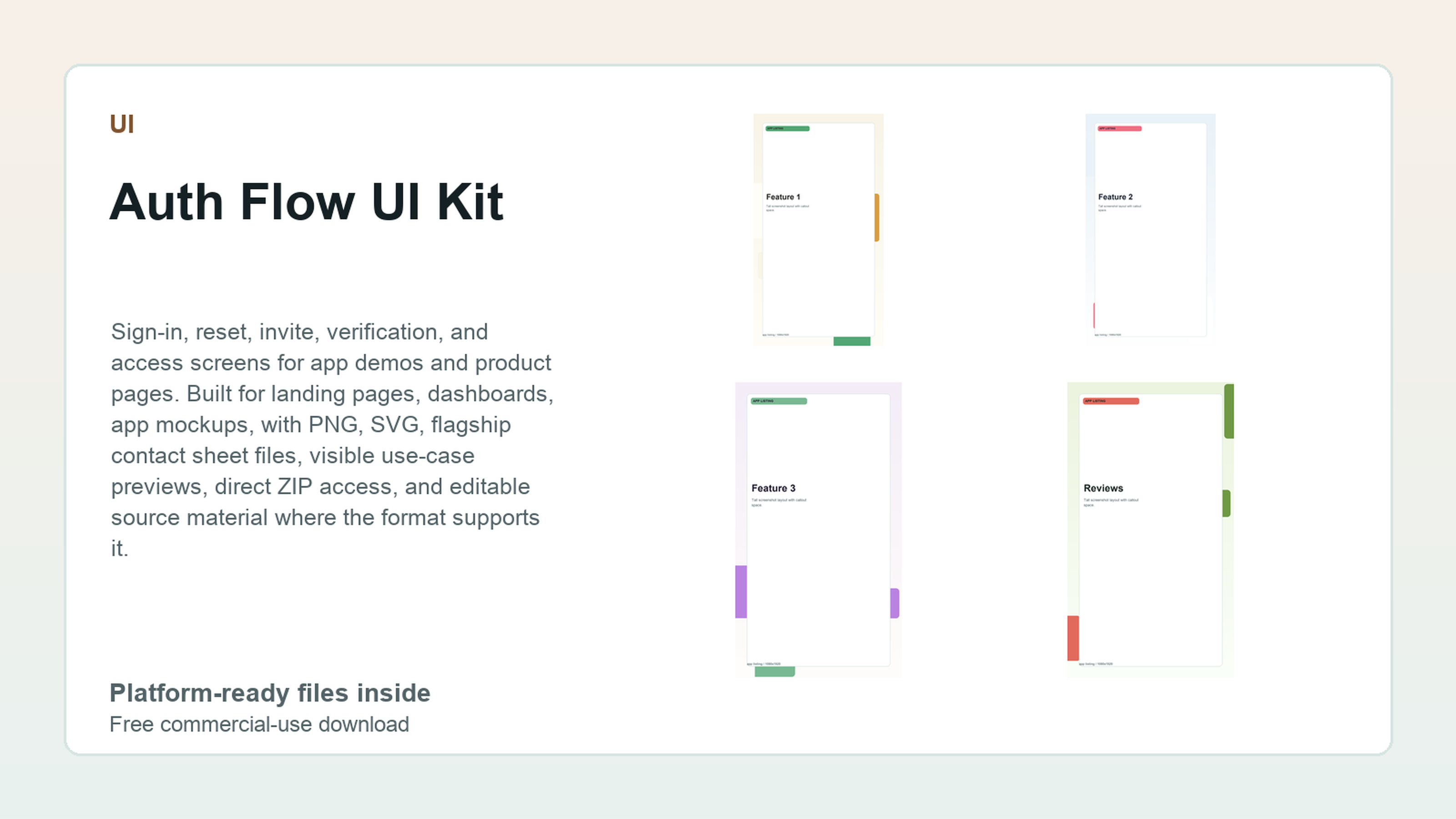 Auth Flow UI Kit preview