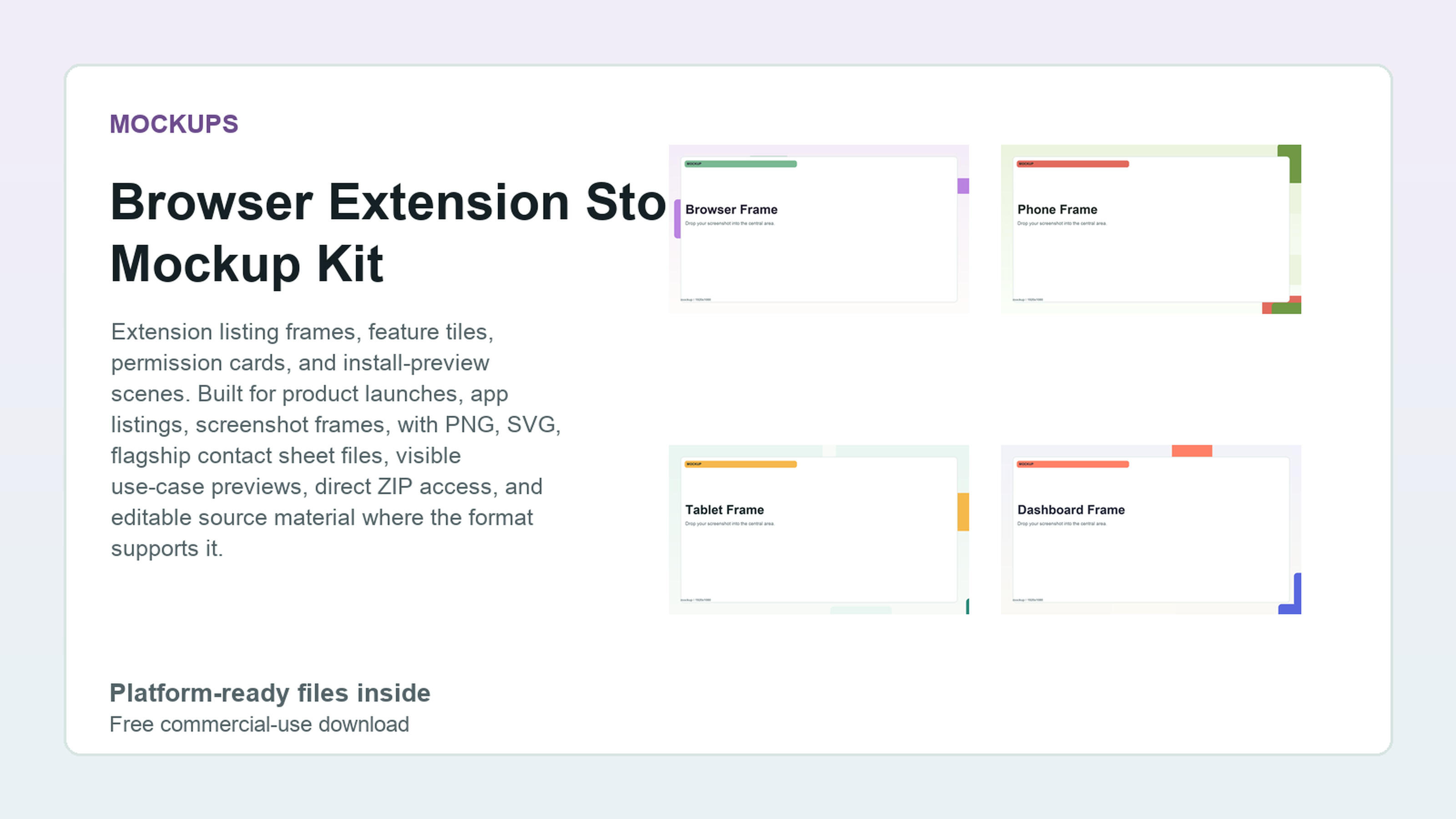 Browser Extension Store Mockup Kit preview