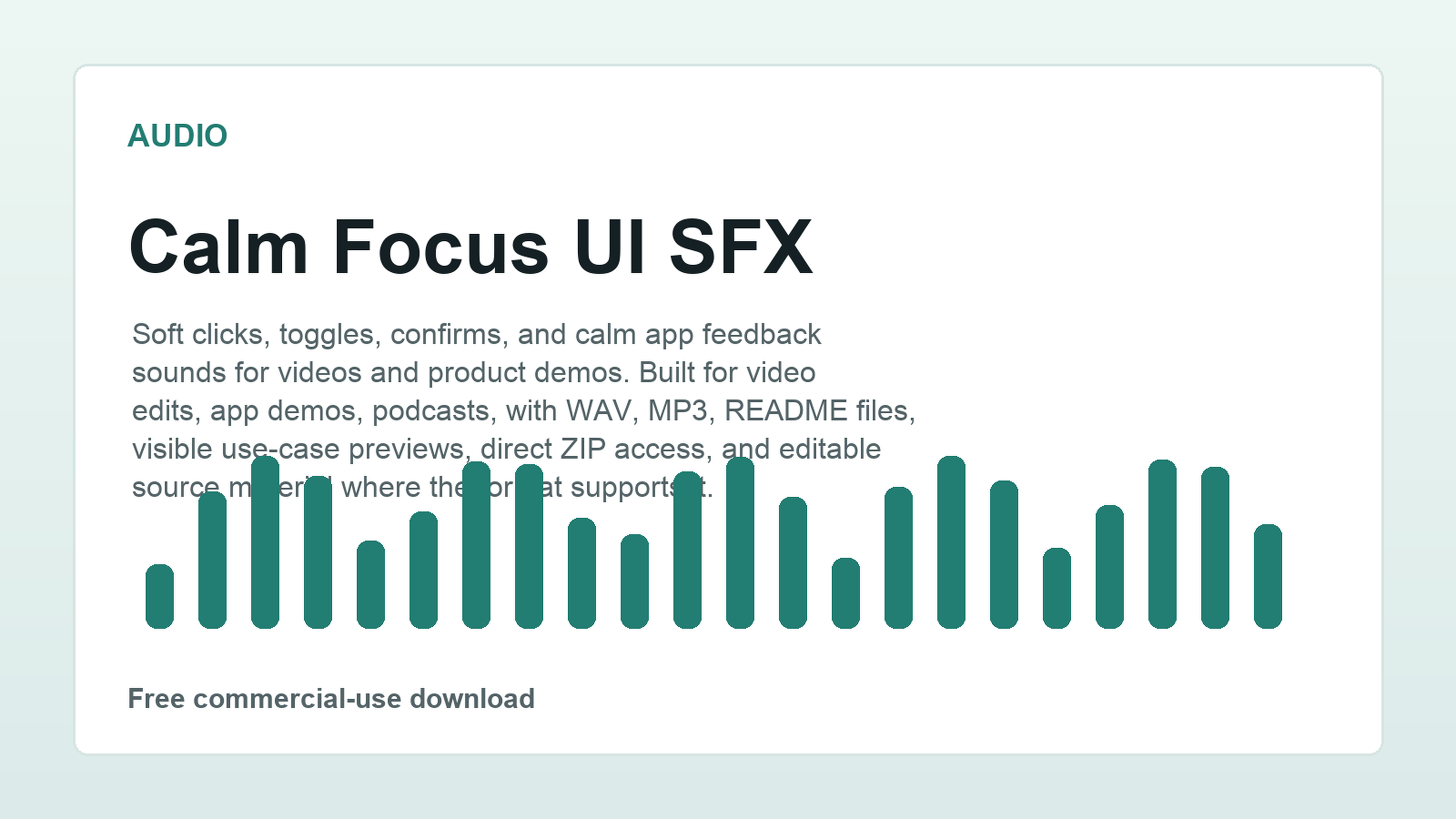 Calm Focus UI SFX