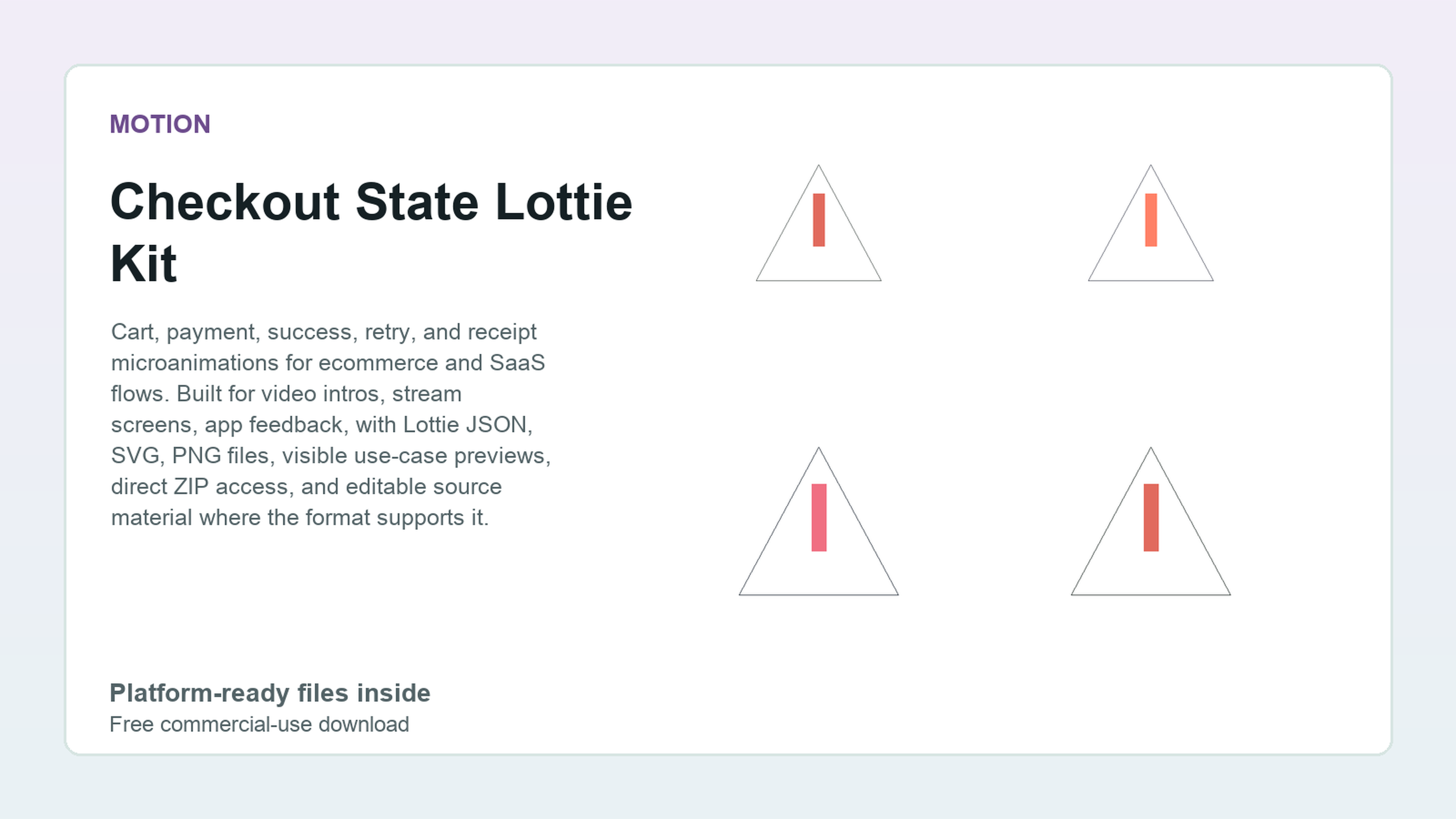 Checkout State Lottie Kit preview