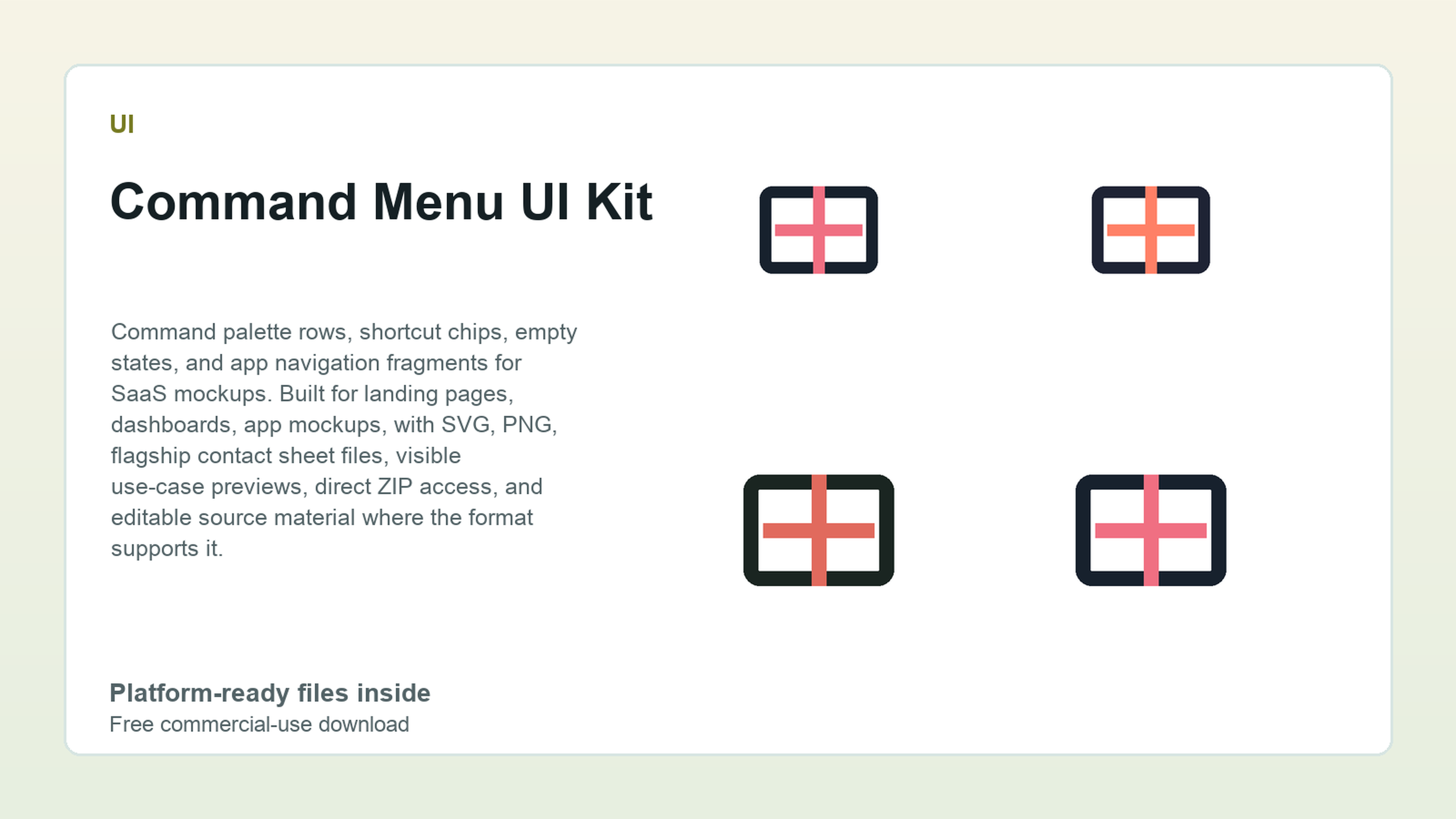 Command Menu UI Kit preview