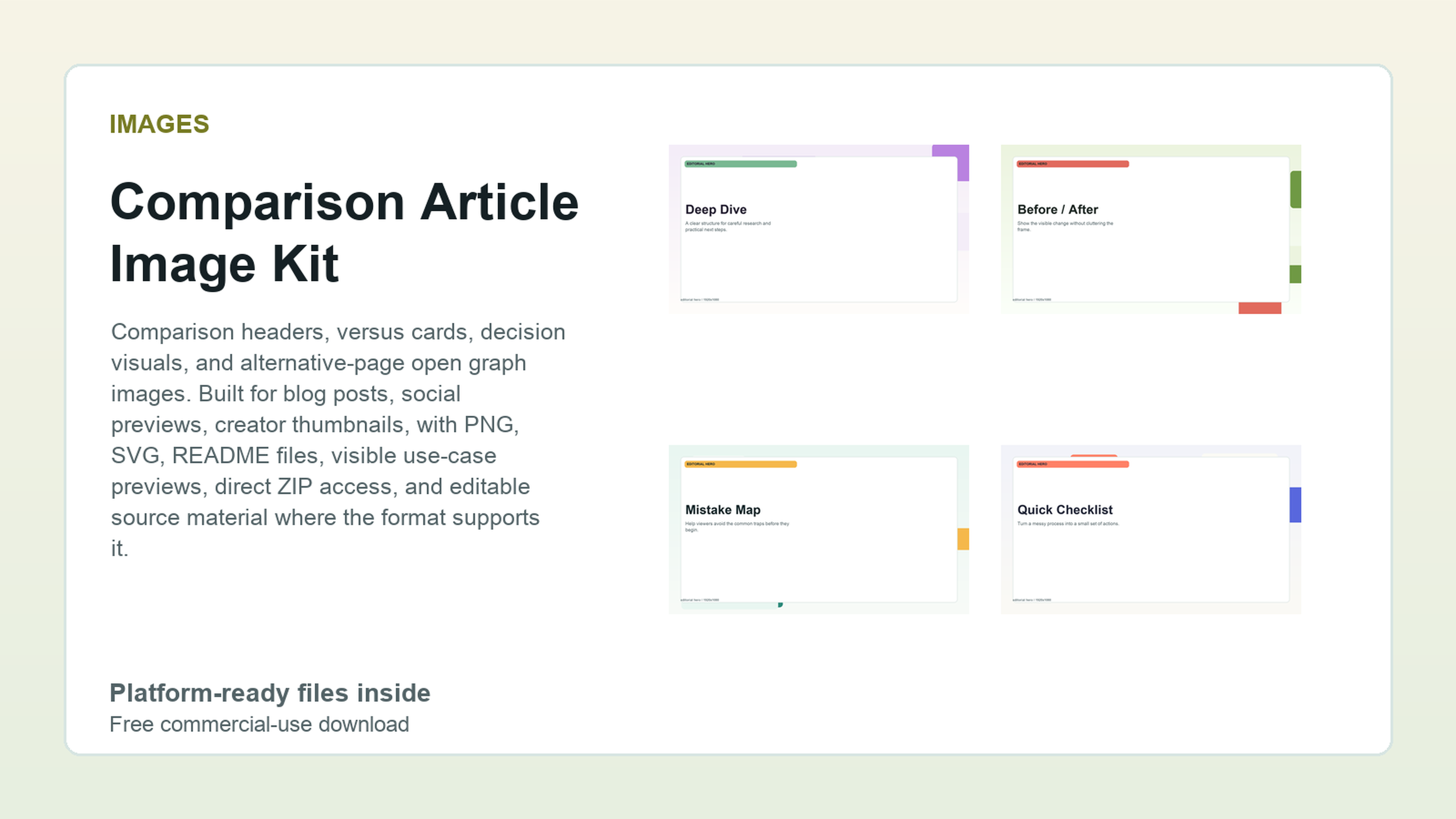 Comparison Article Image Kit