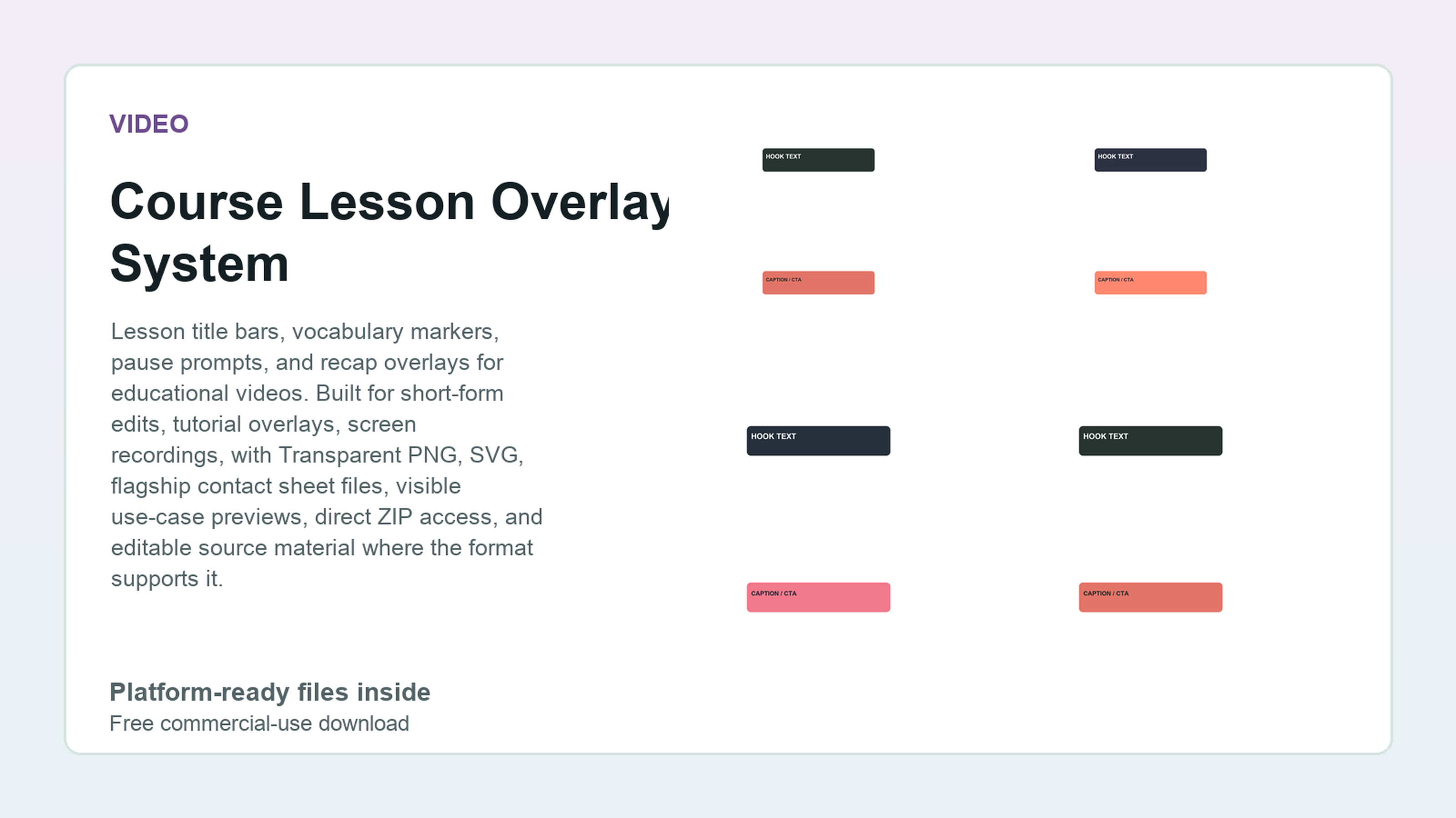 Course Lesson Overlay System preview
