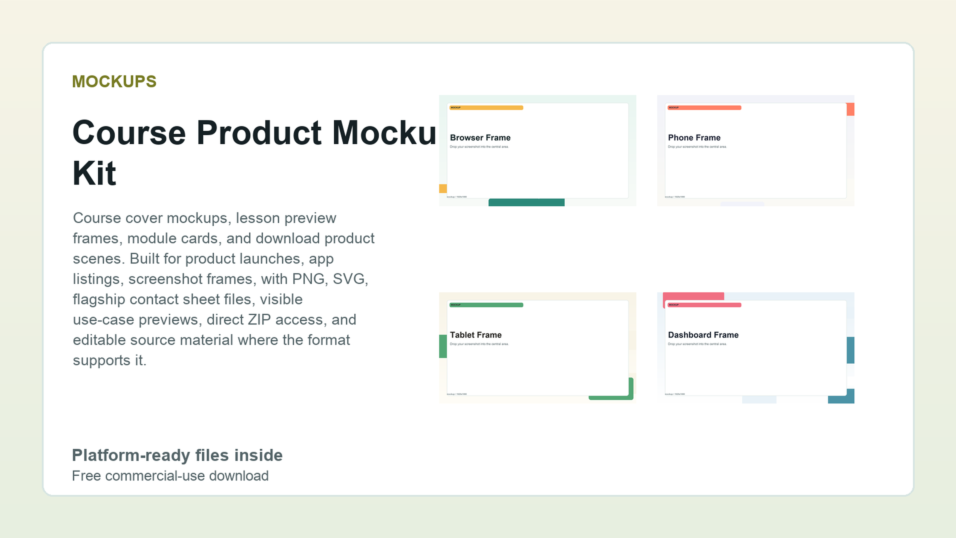 Course Product Mockup Kit