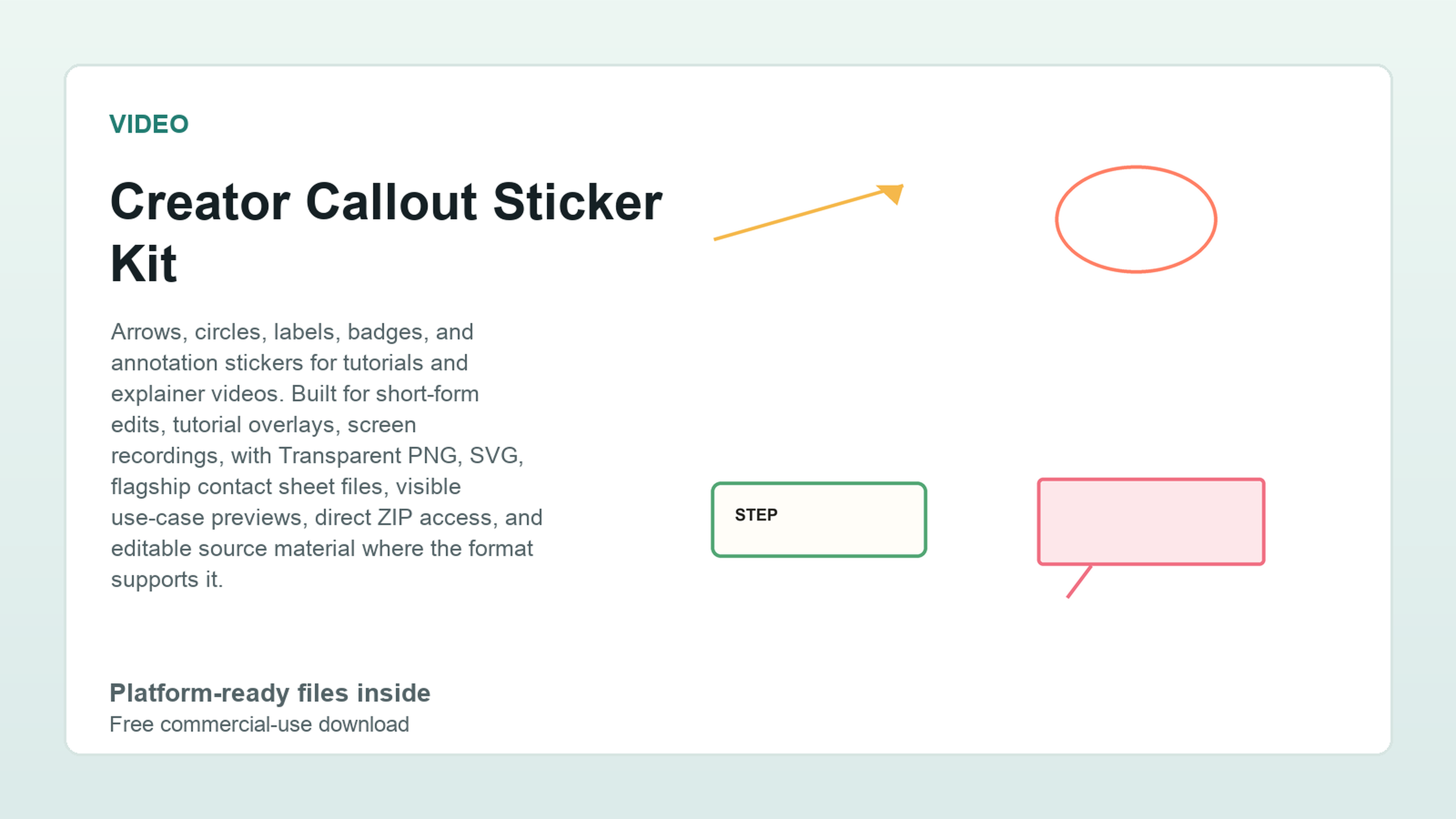 Creator Callout Sticker Kit preview