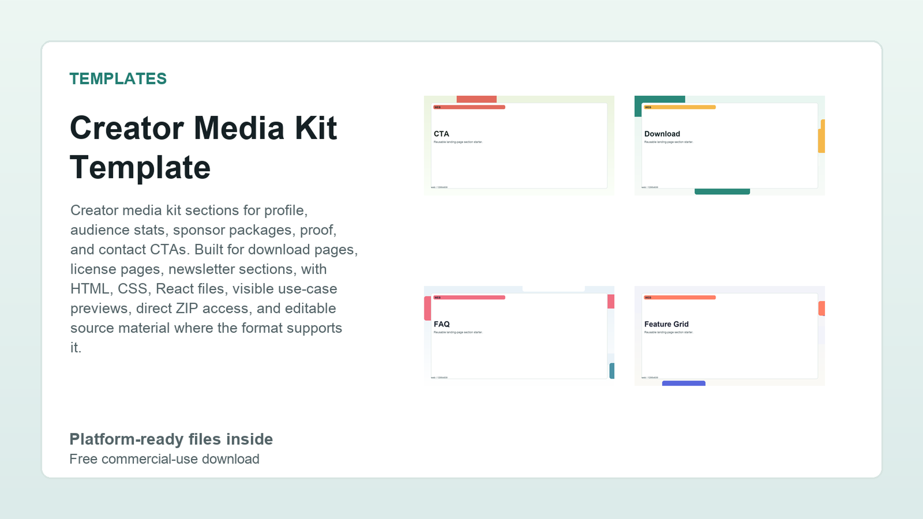 Creator Media Kit Template