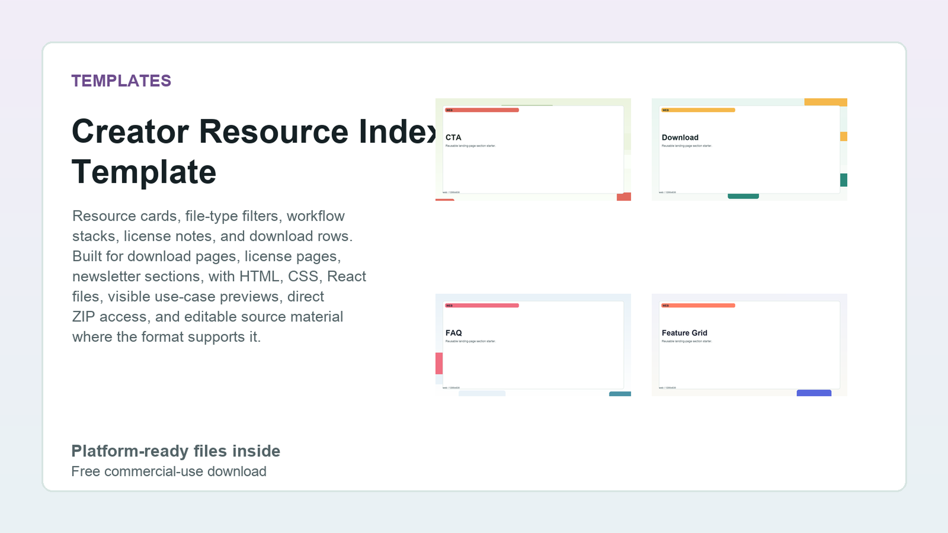 Creator Resource Index Template