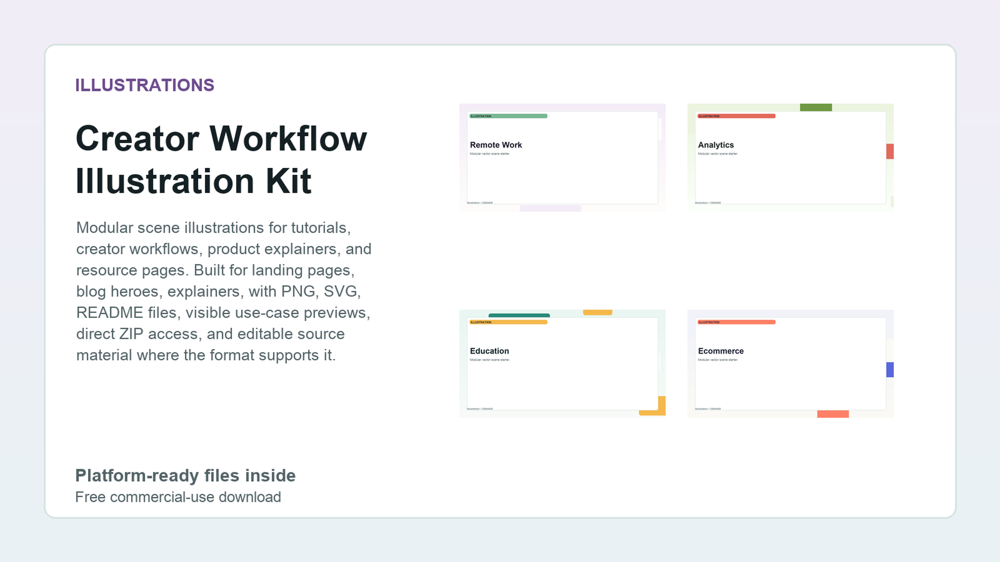 Creator Workflow Illustration Kit preview