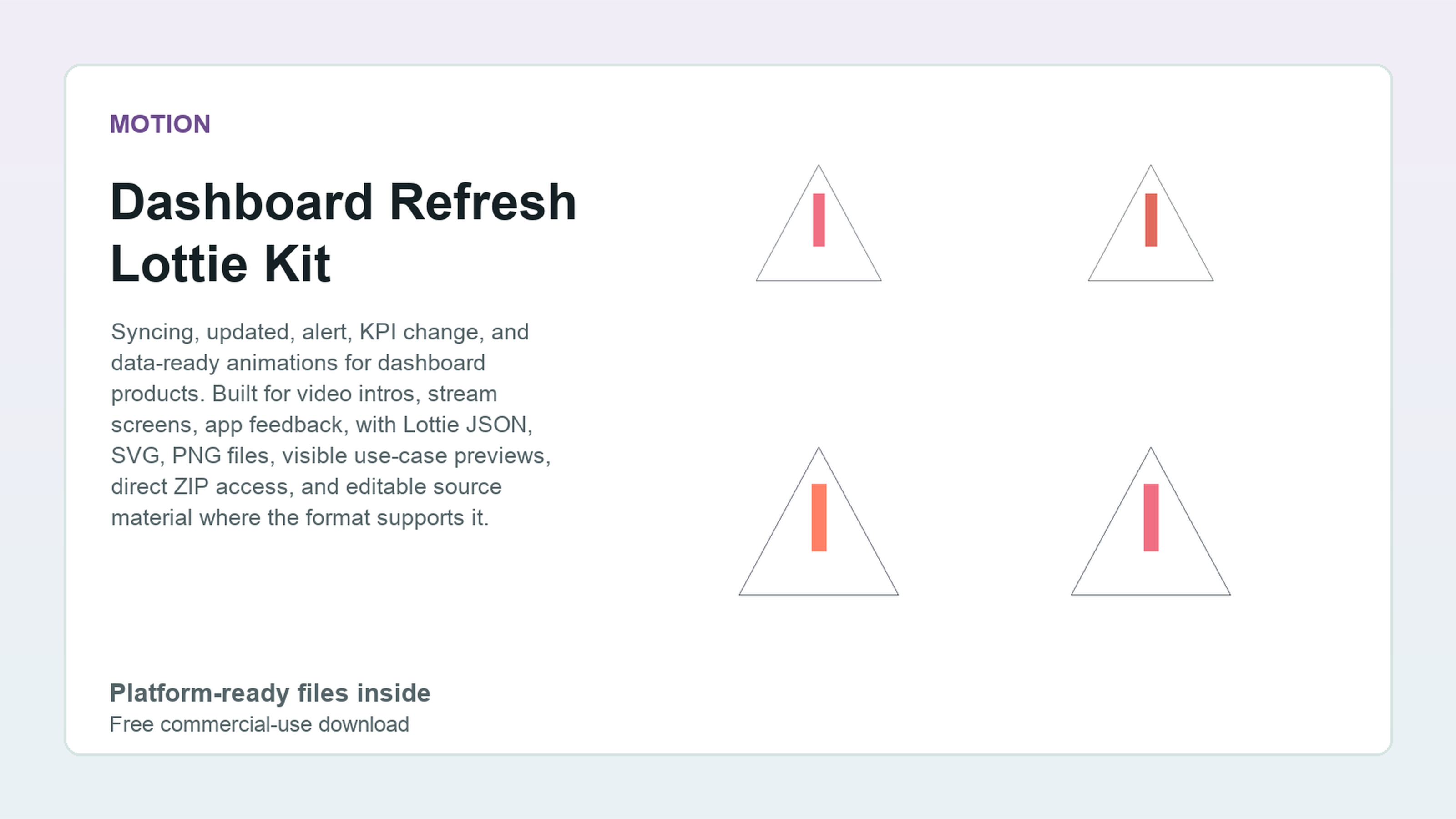 Dashboard Refresh Lottie Kit preview