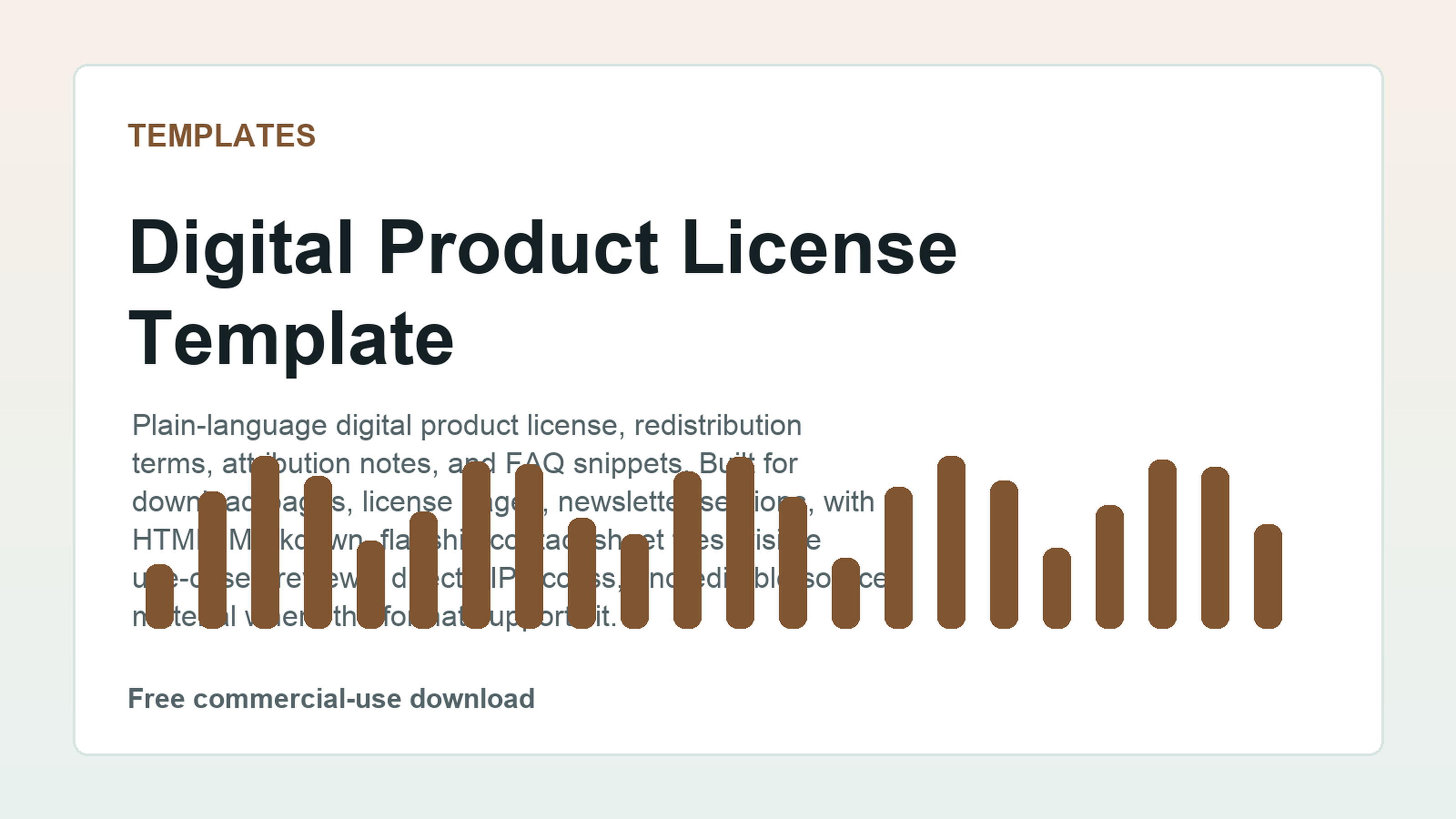 Digital Product License Template