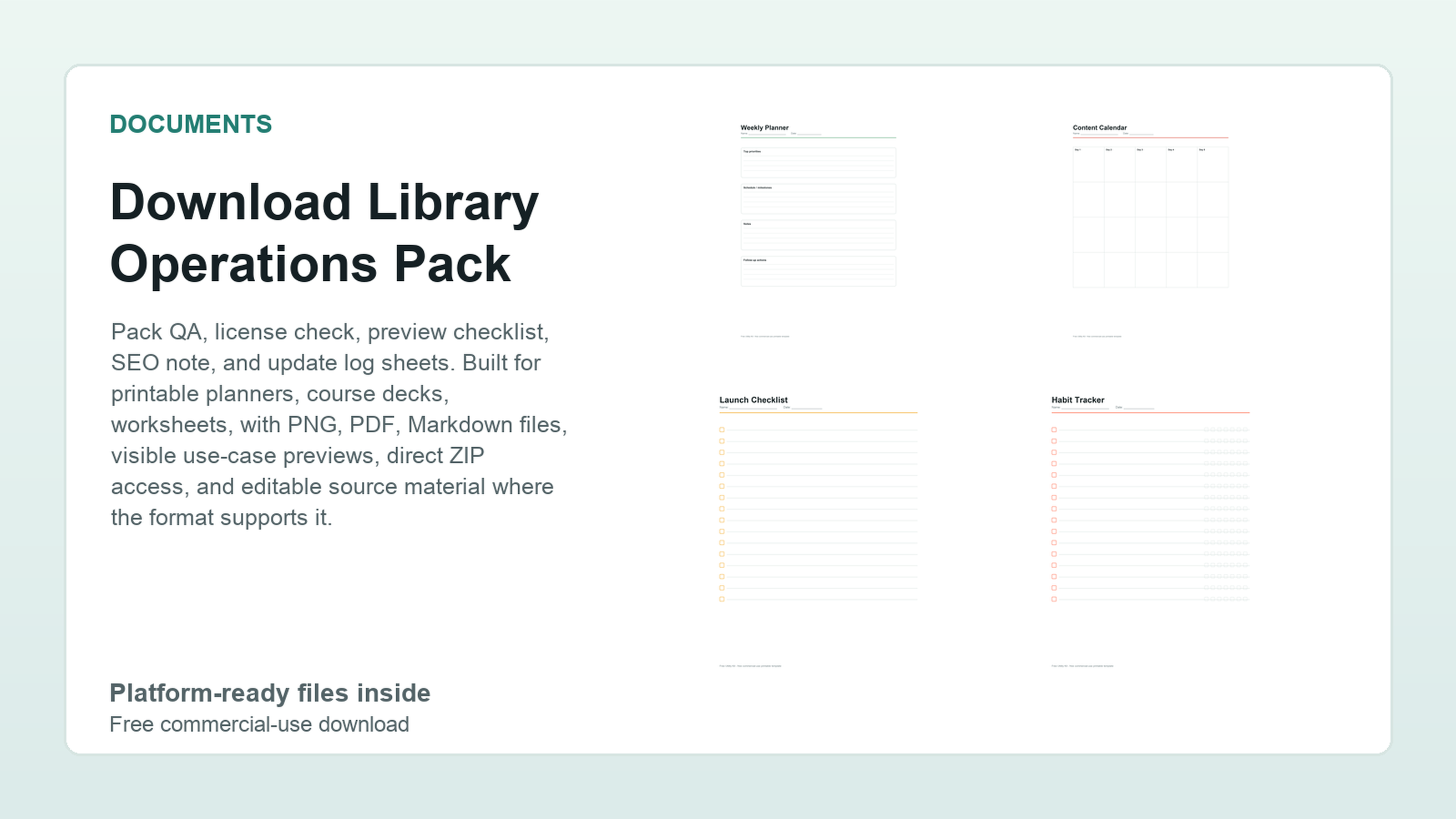 Download Library Operations Pack