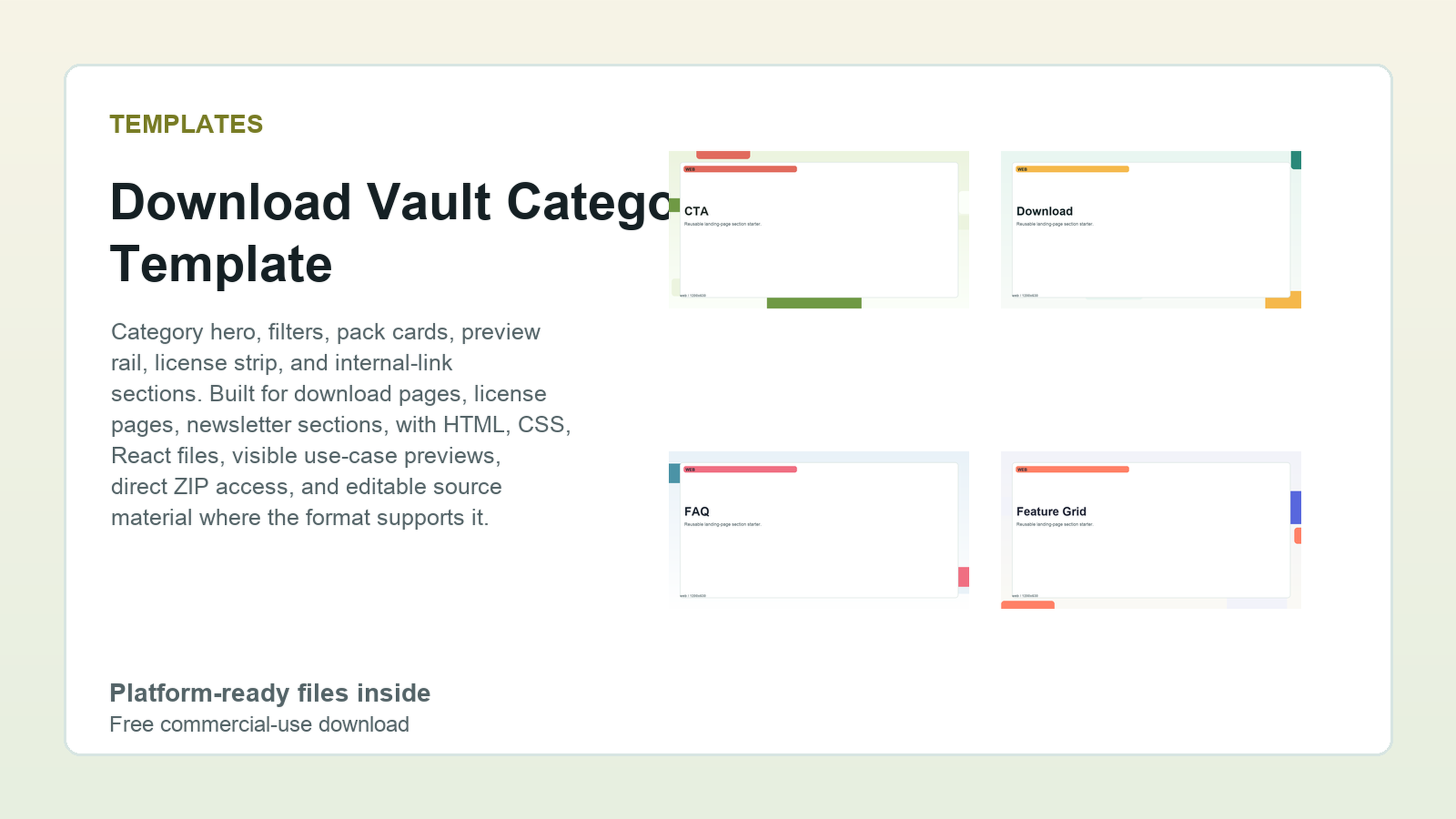 Download Vault Category Template