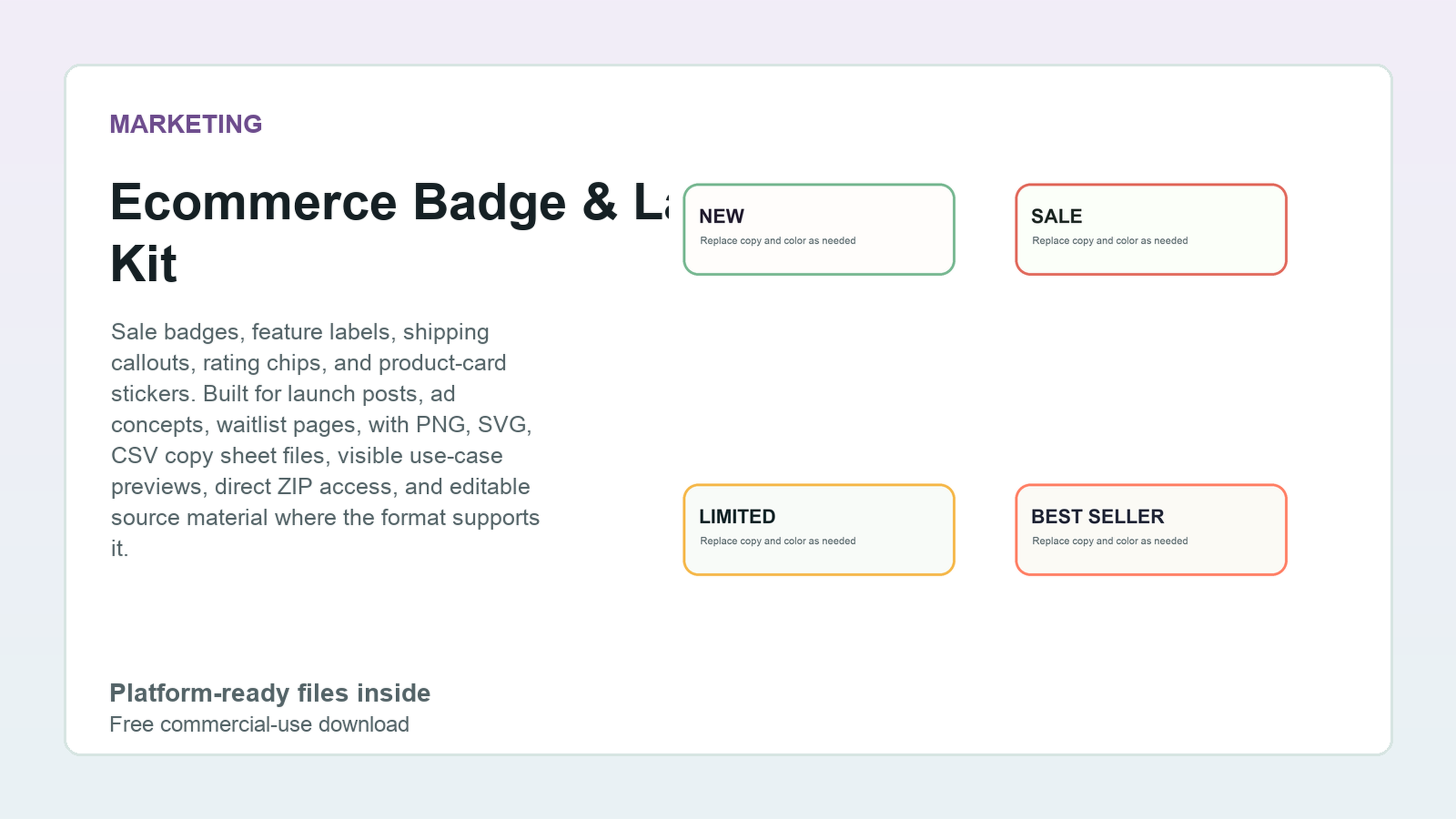 Ecommerce Badge & Label Kit preview