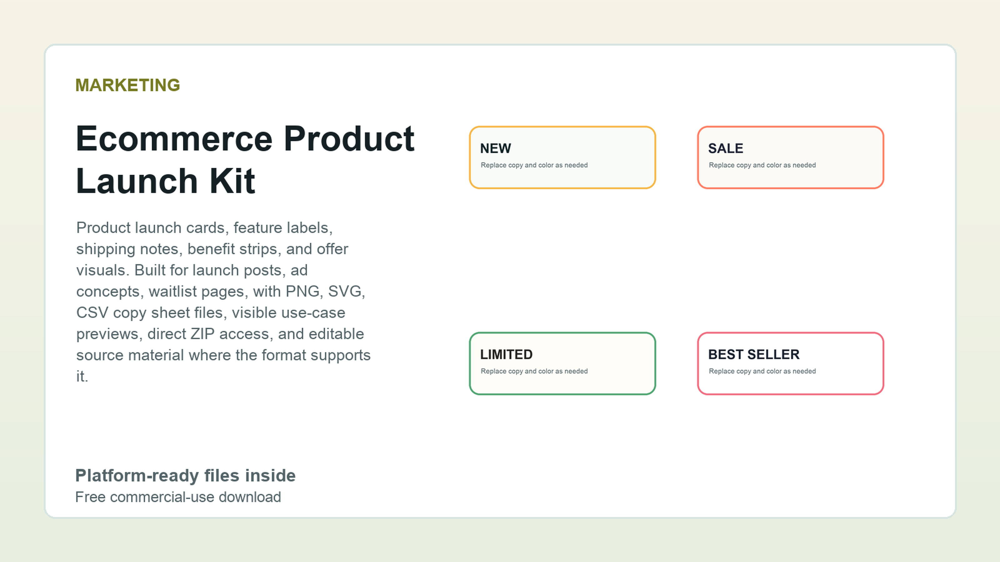 Ecommerce Product Launch Kit preview