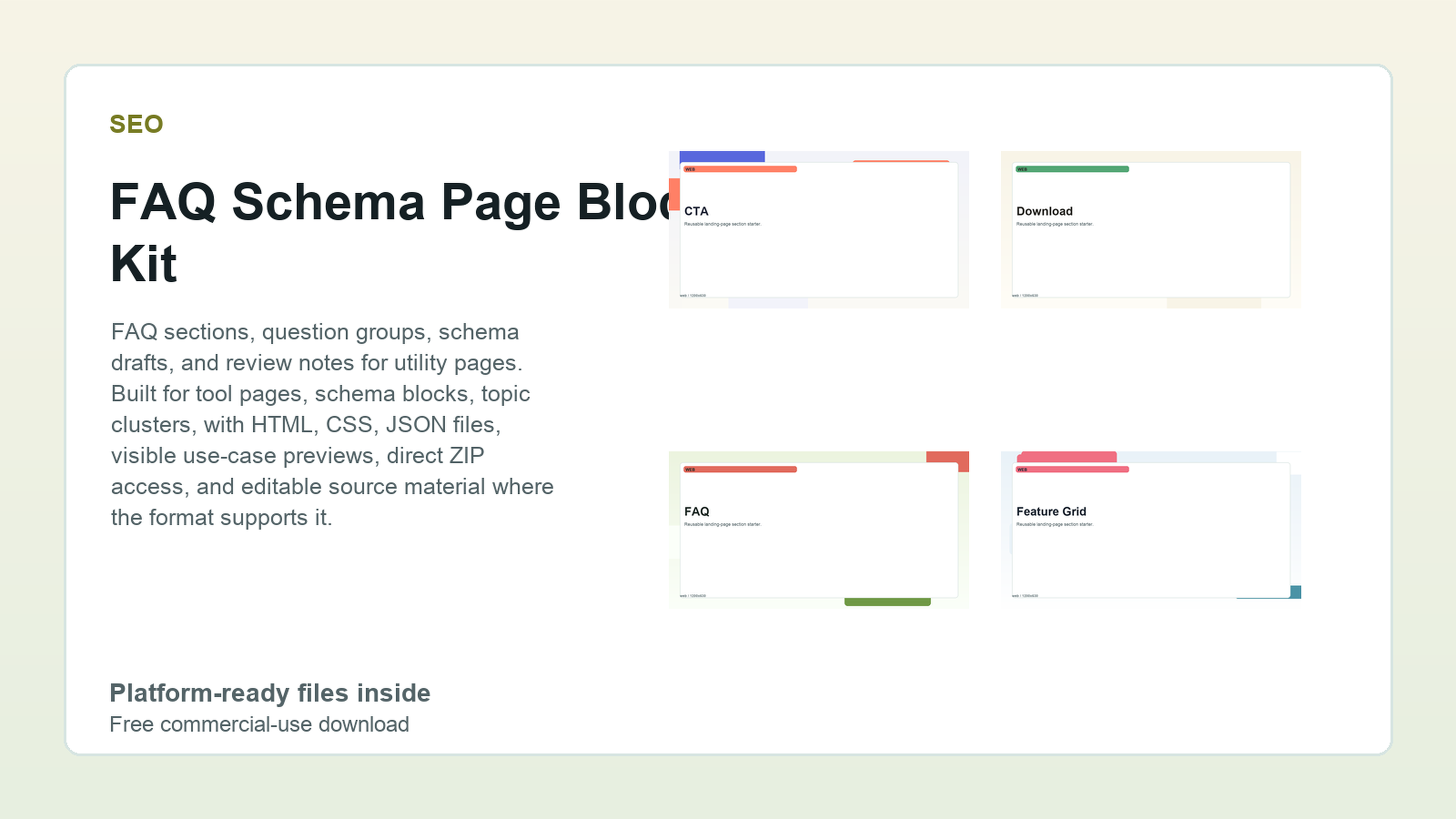 FAQ Schema Page Block Kit