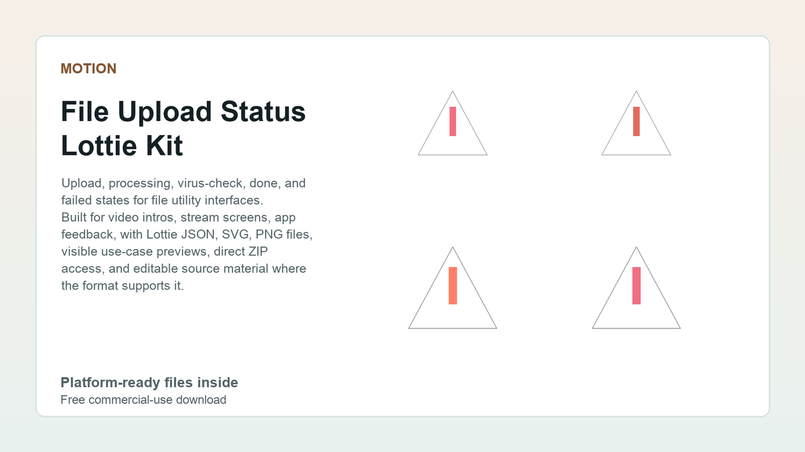 File Upload Status Lottie Kit