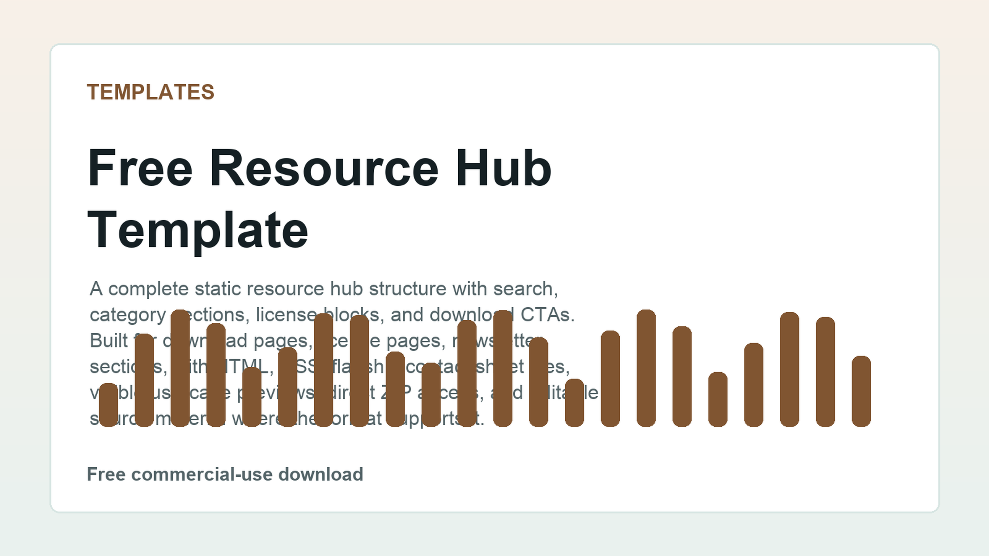 Free Resource Hub Template preview