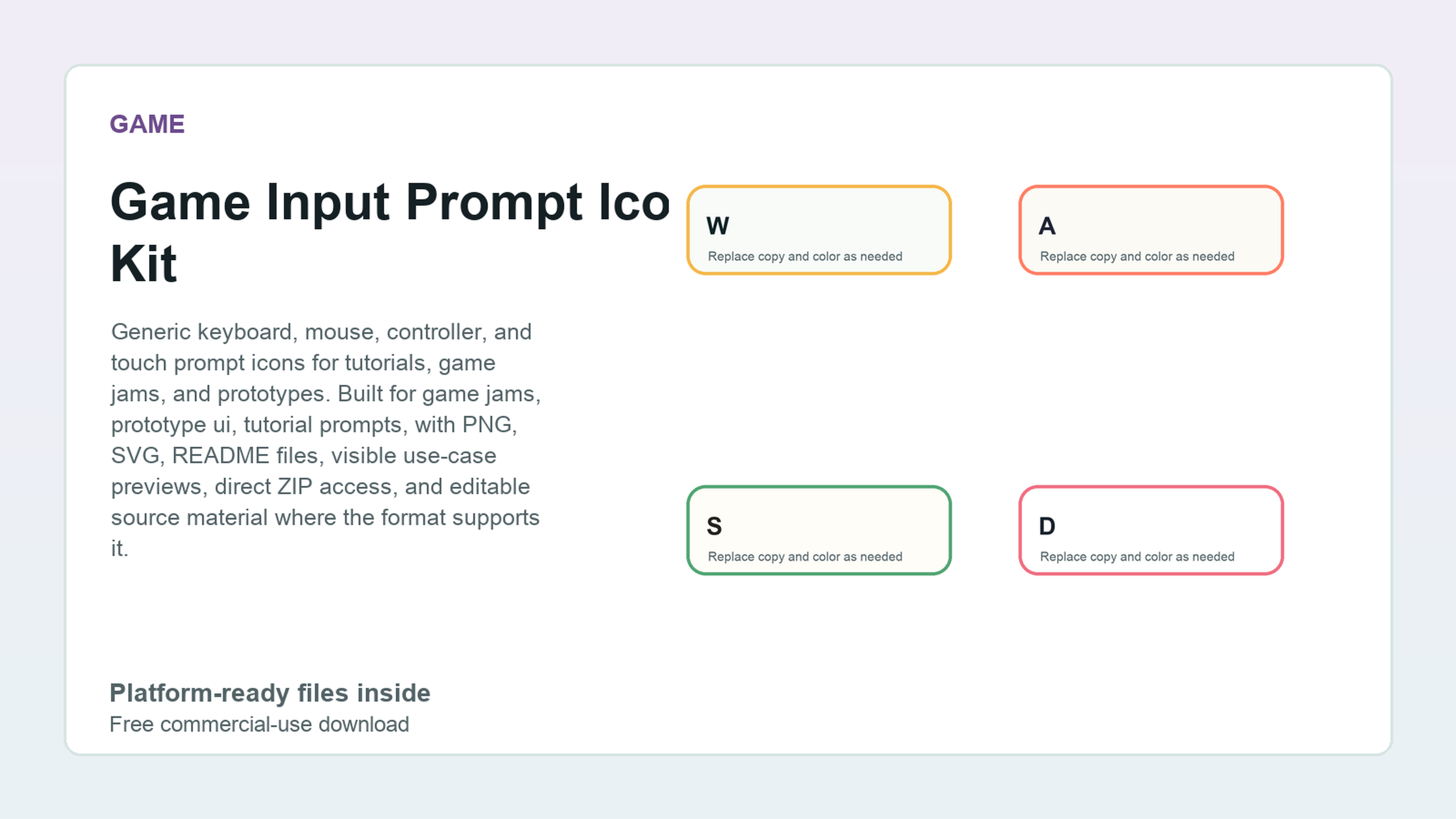 Game Input Prompt Icon Kit preview