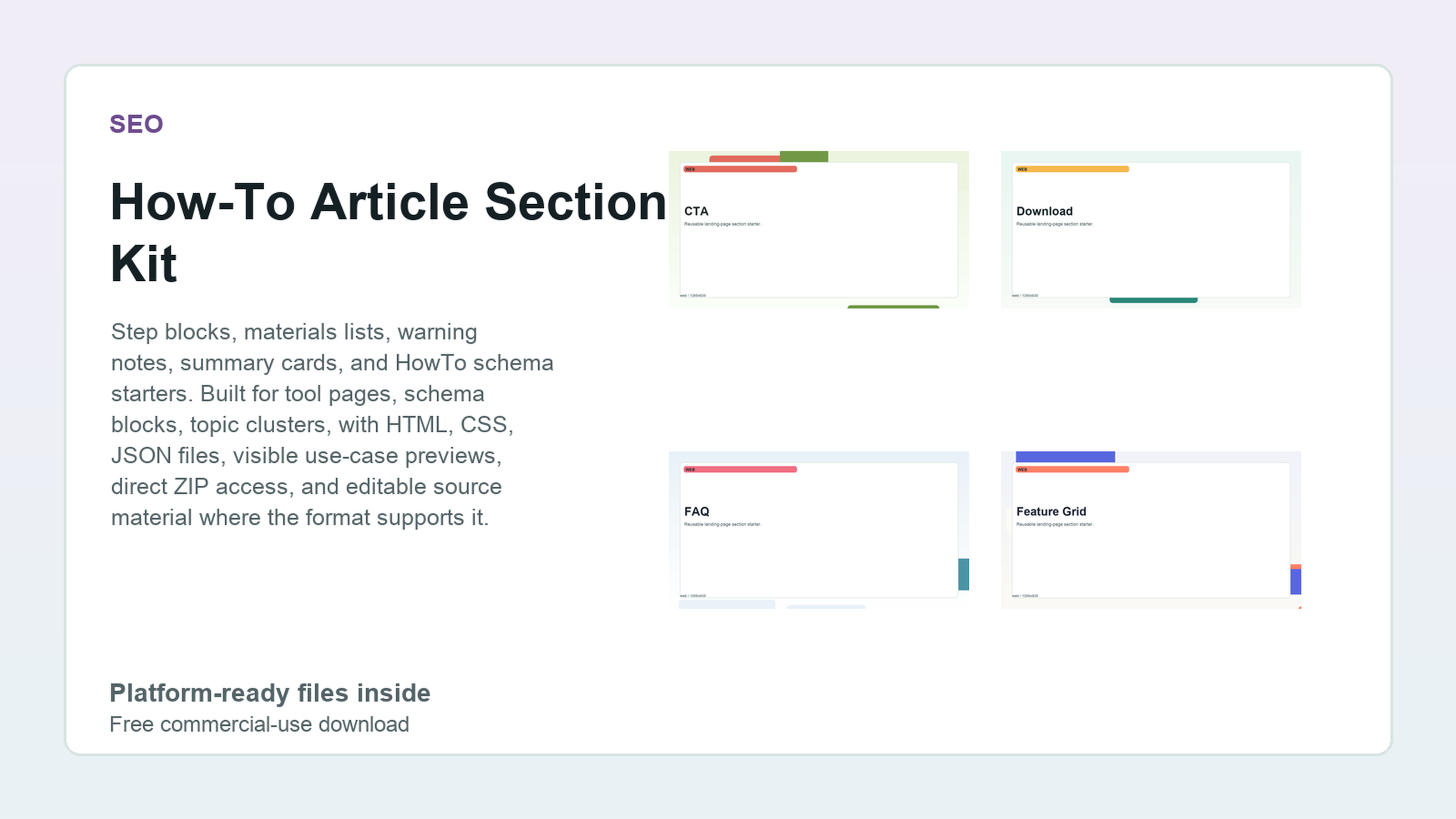 How-To Article Section Kit
