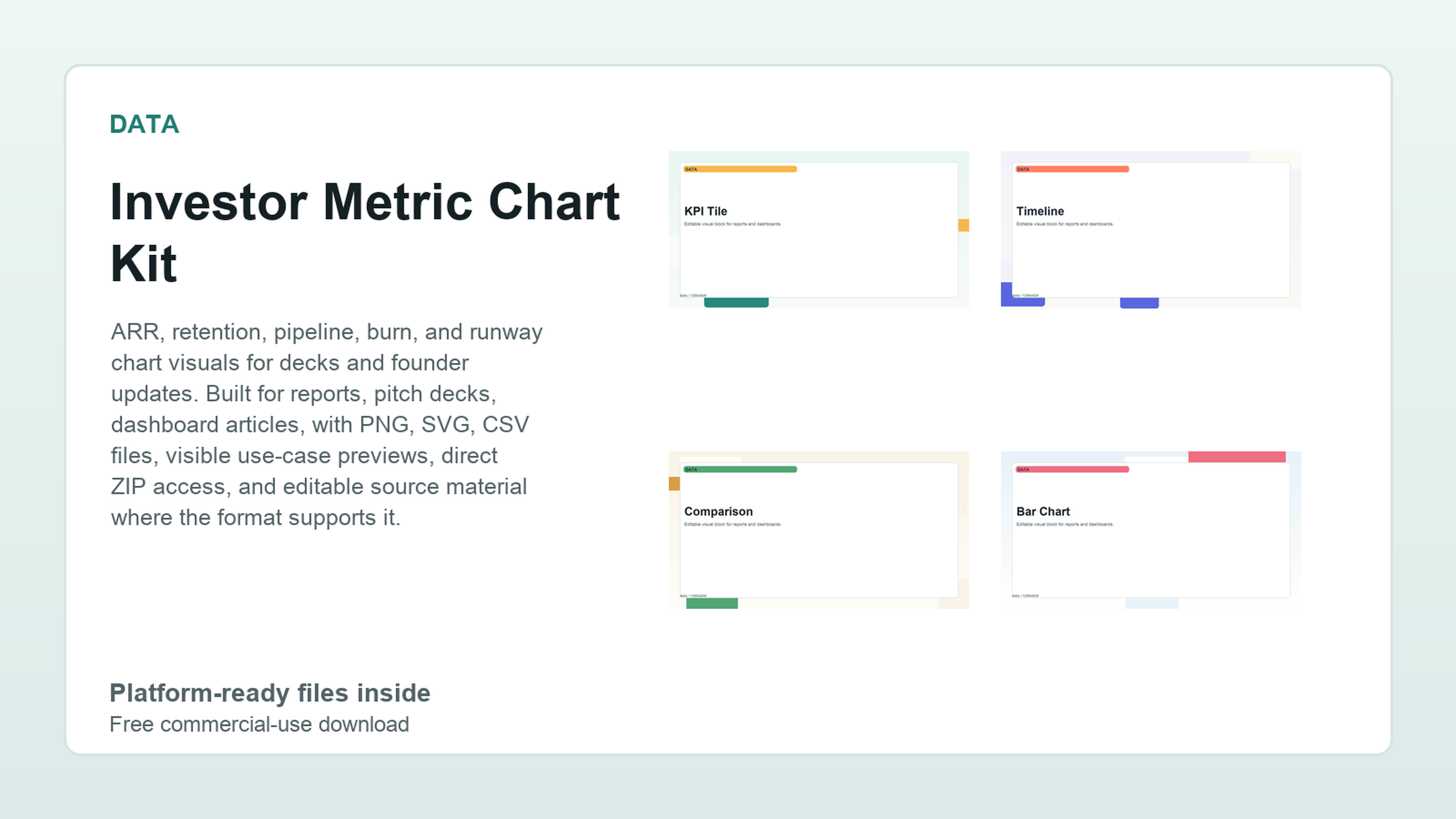 Investor Metric Chart Kit preview