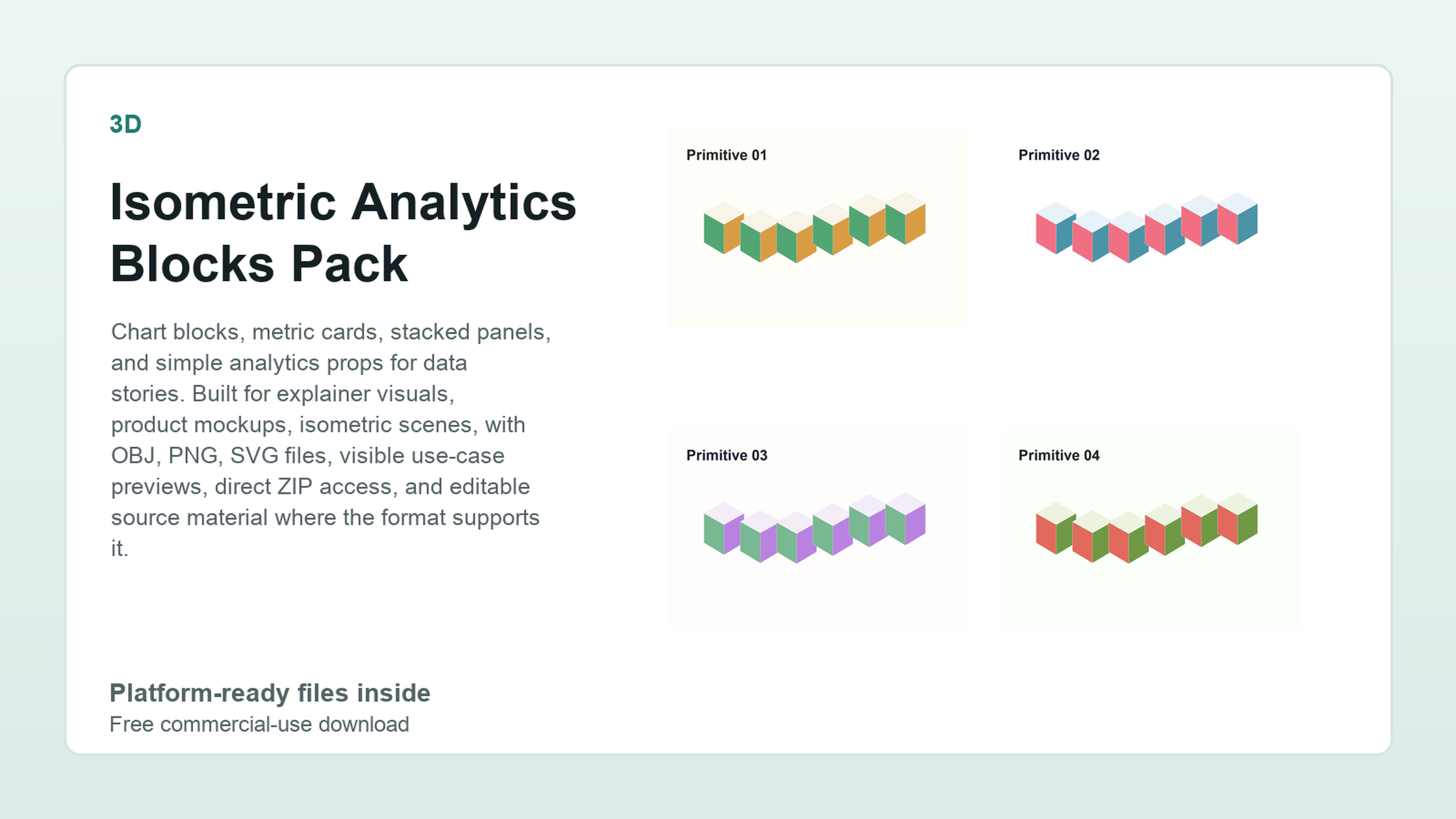 Isometric Analytics Blocks Pack preview