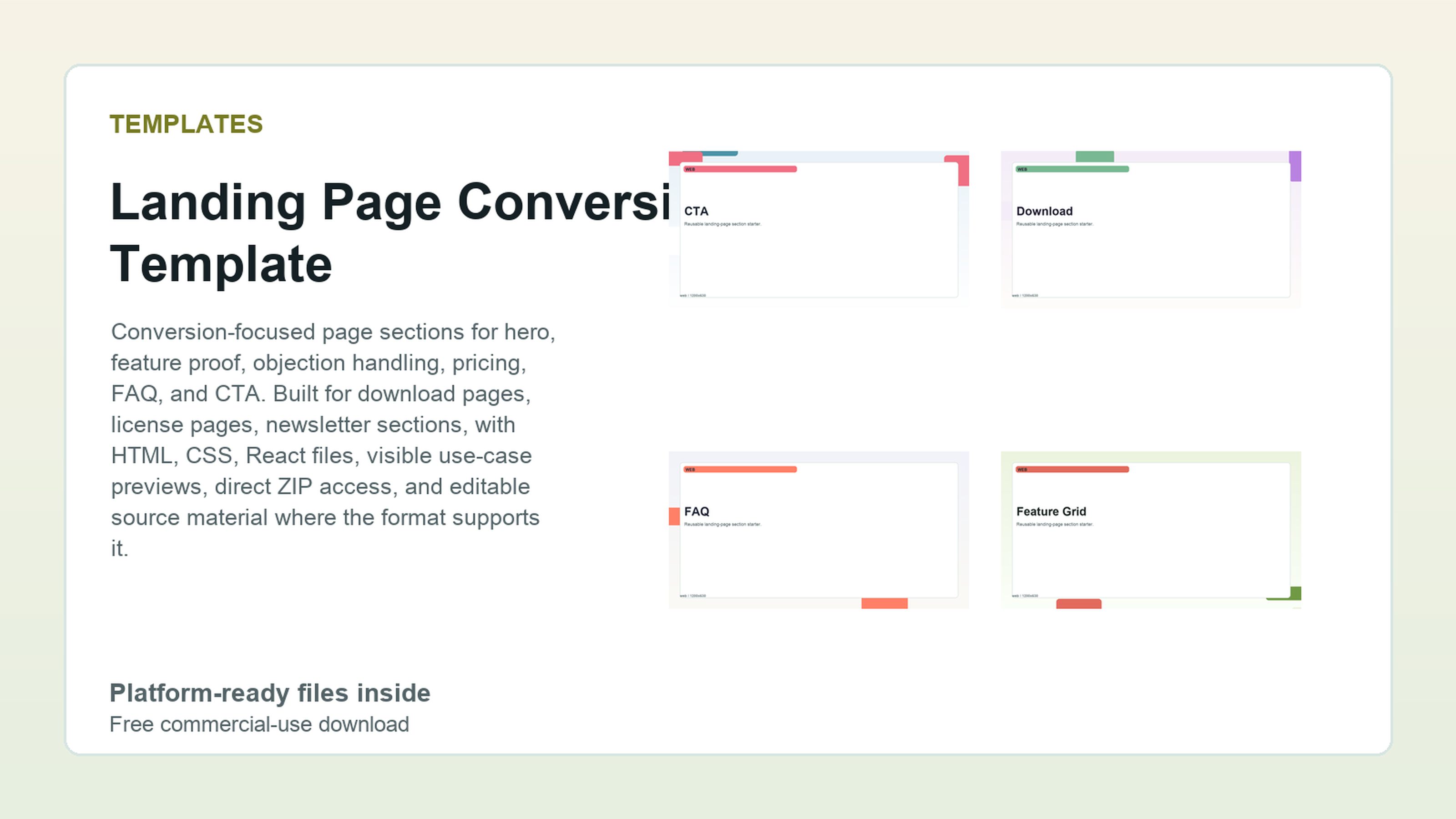 Landing Page Conversion Template