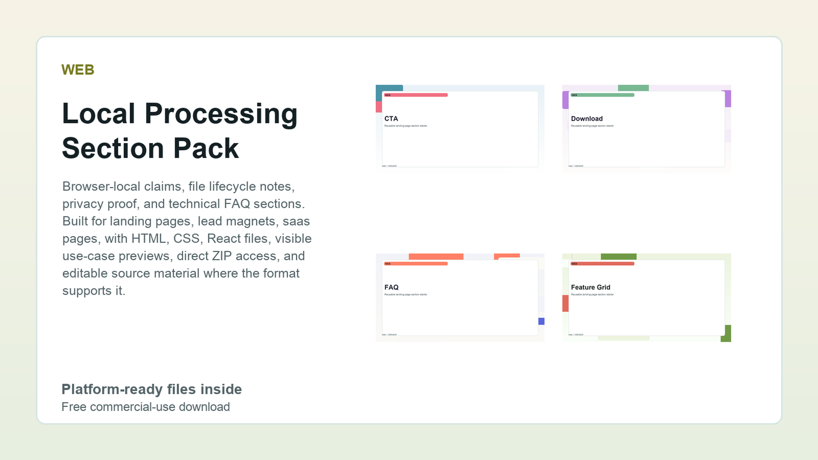 Local Processing Section Pack