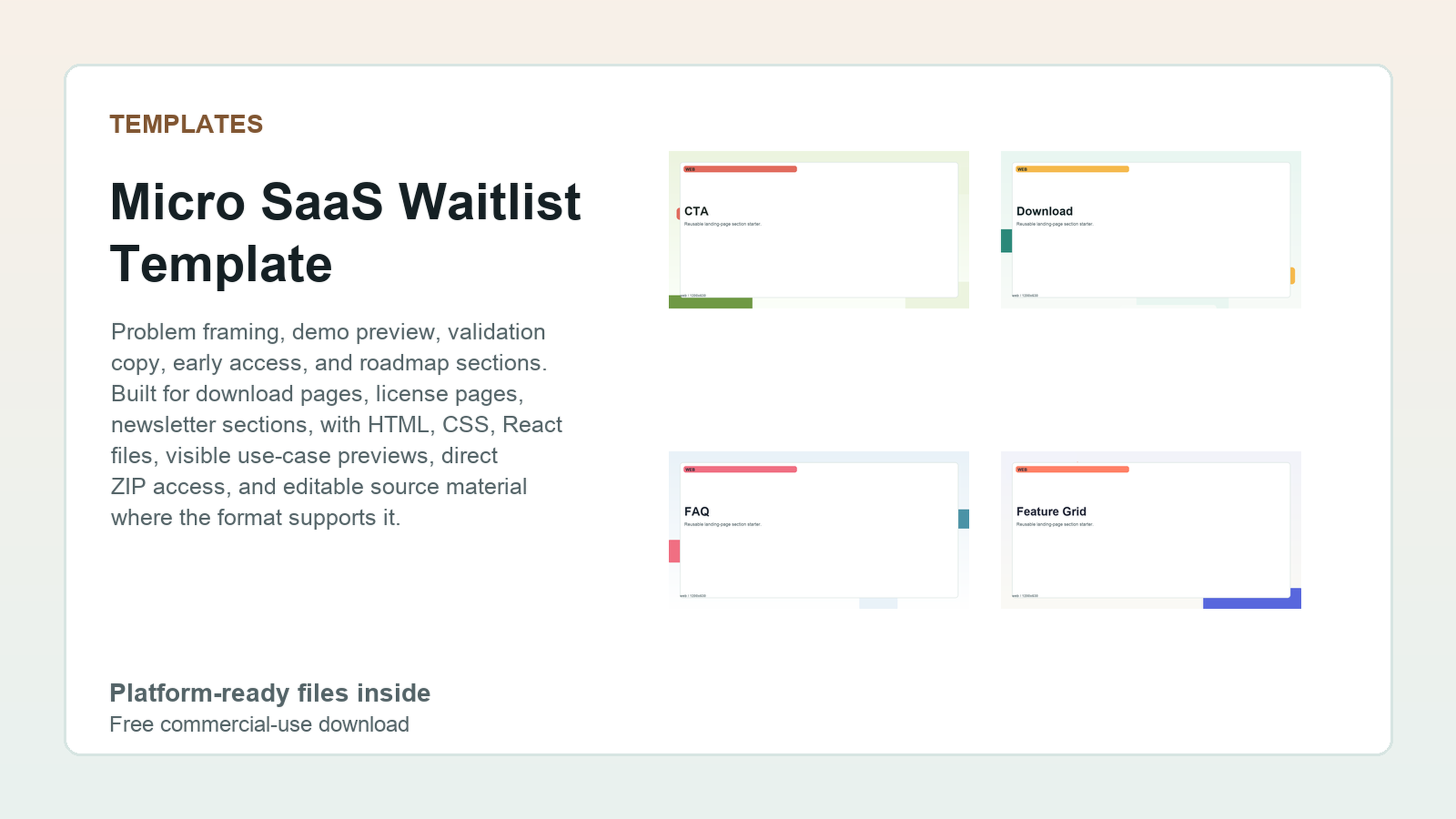 Micro SaaS Waitlist Template