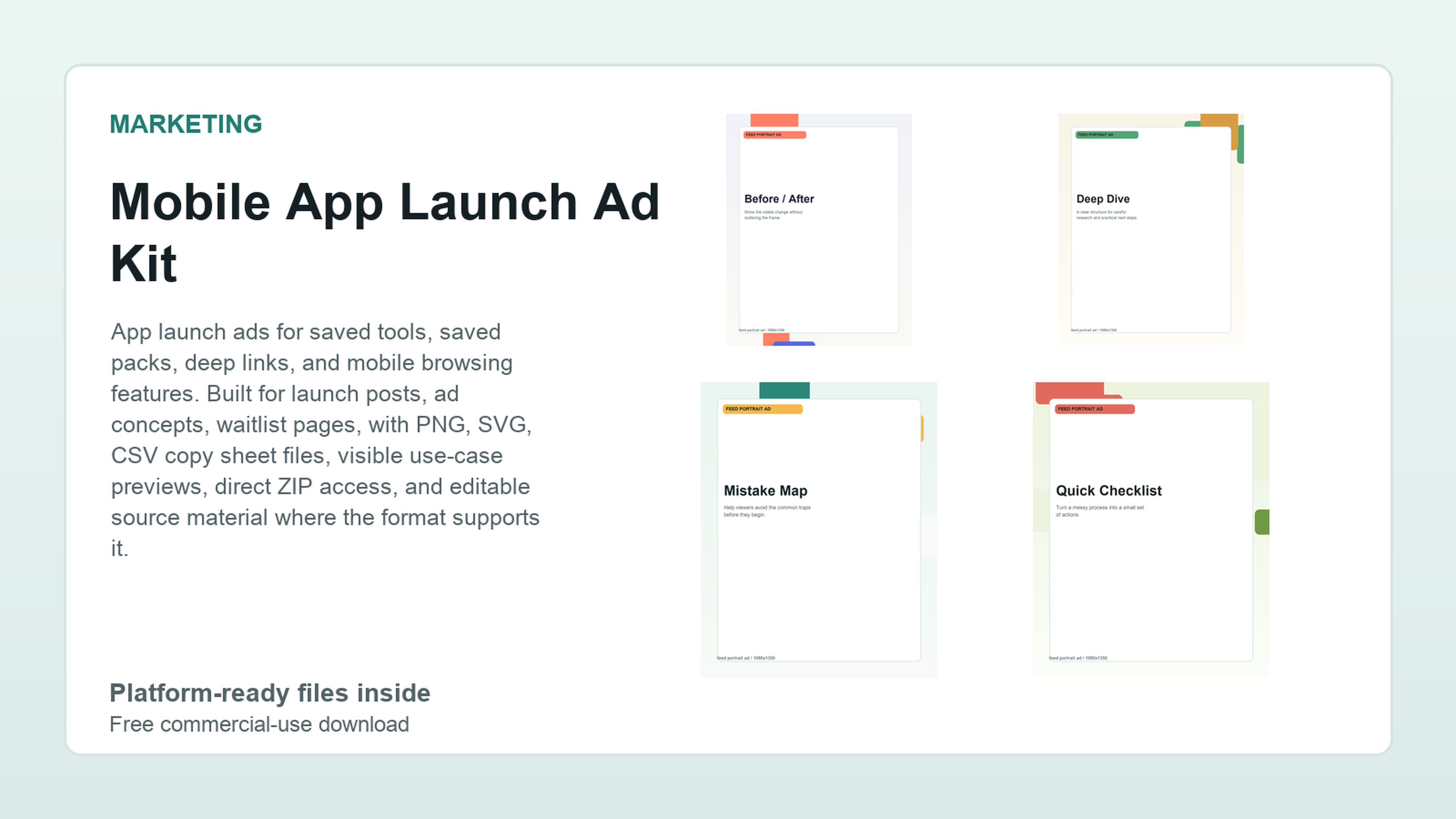 Mobile App Launch Ad Kit preview