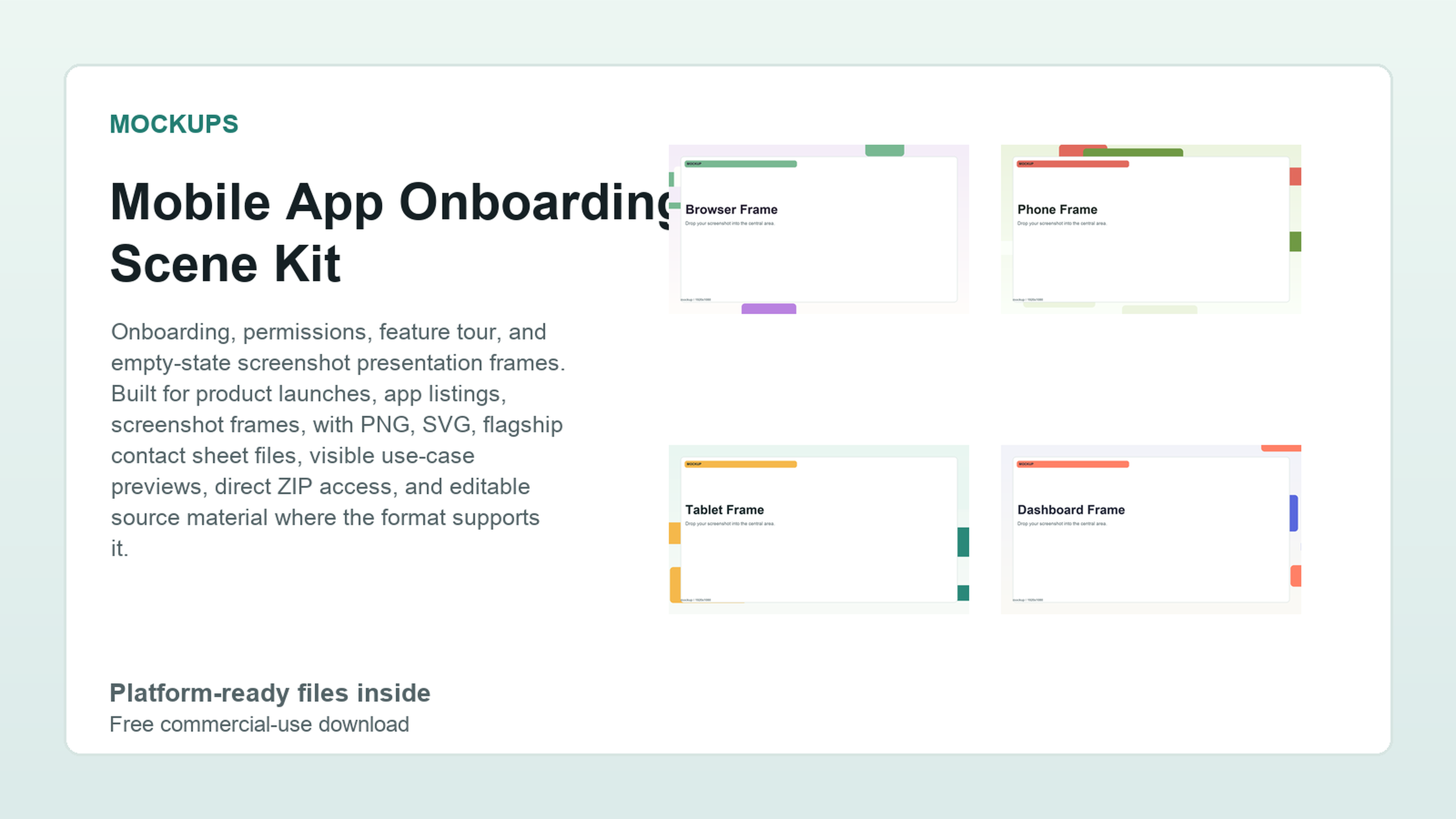 Mobile App Onboarding Scene Kit preview