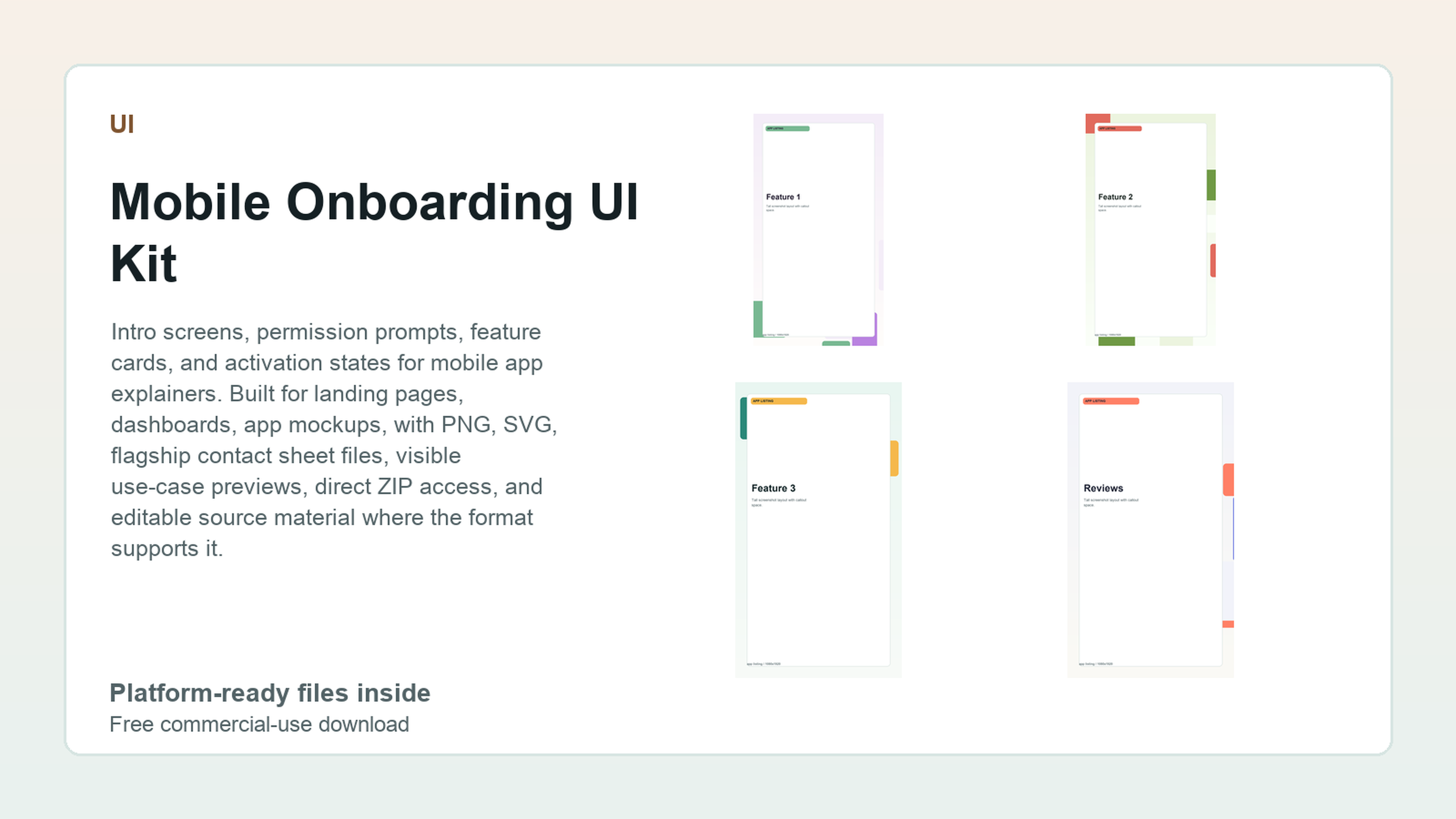 Mobile Onboarding UI Kit preview