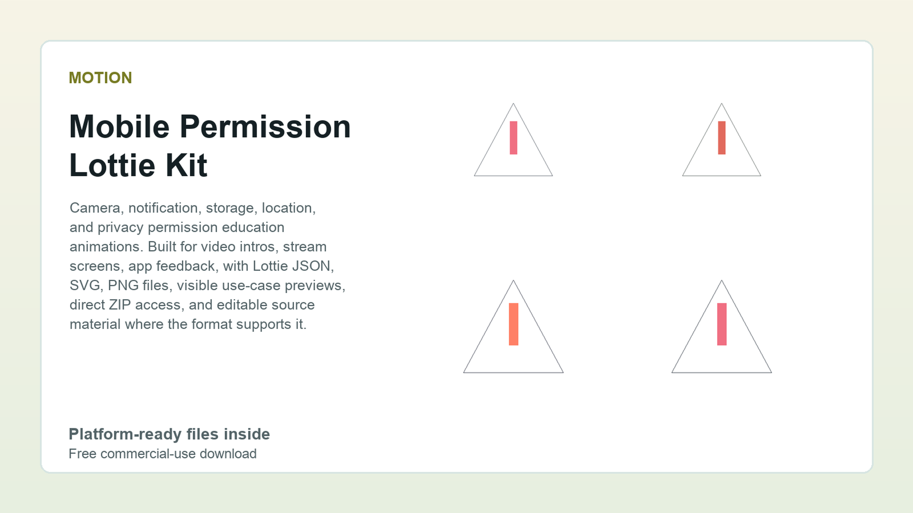 Mobile Permission Lottie Kit preview