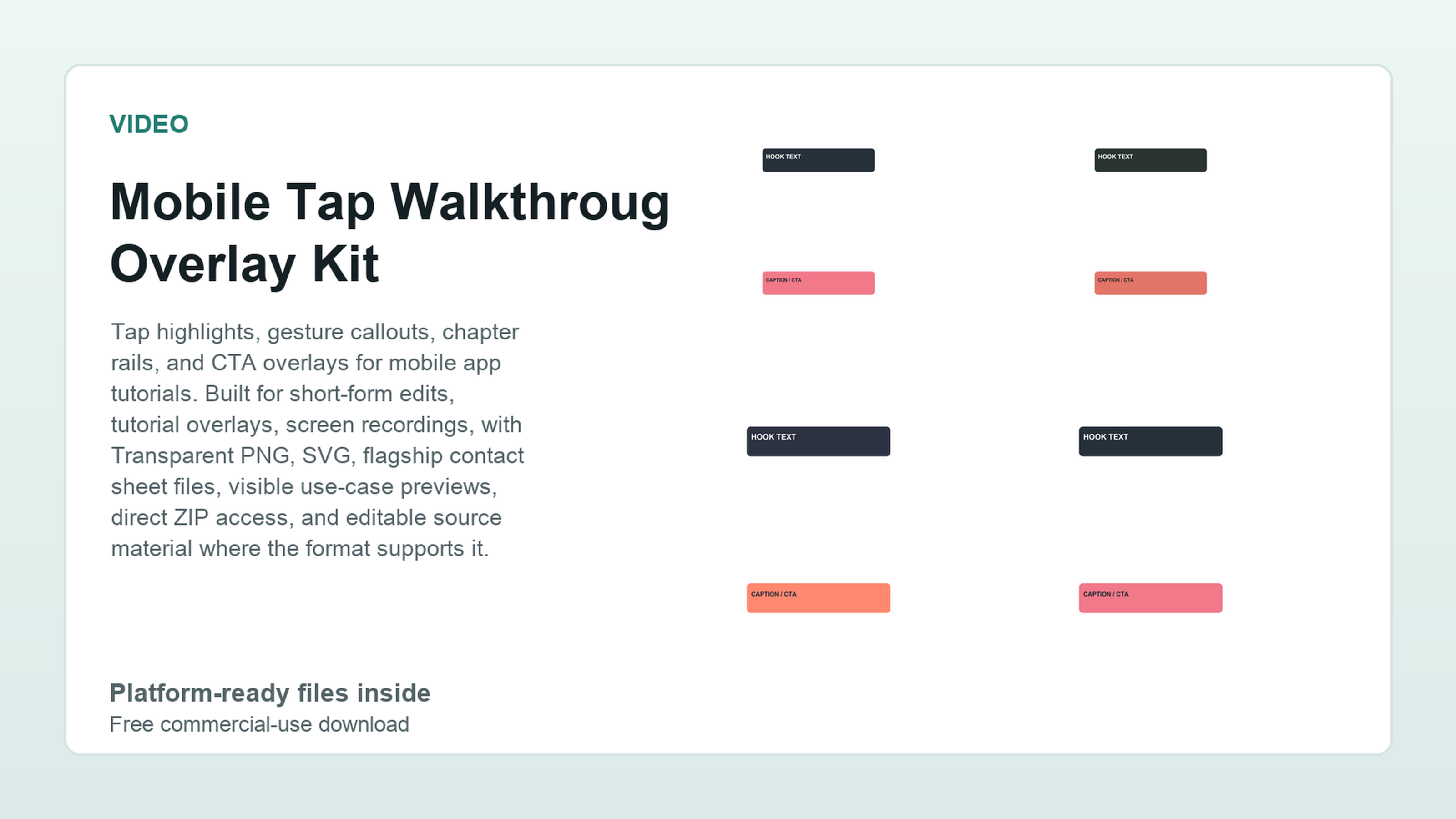 Mobile Tap Walkthrough Overlay Kit
