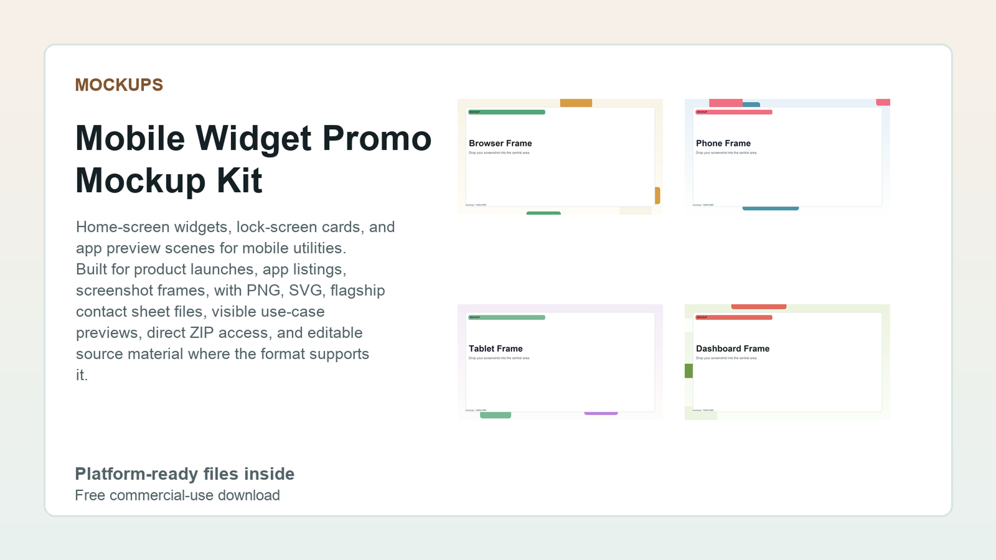 Mobile Widget Promo Mockup Kit preview