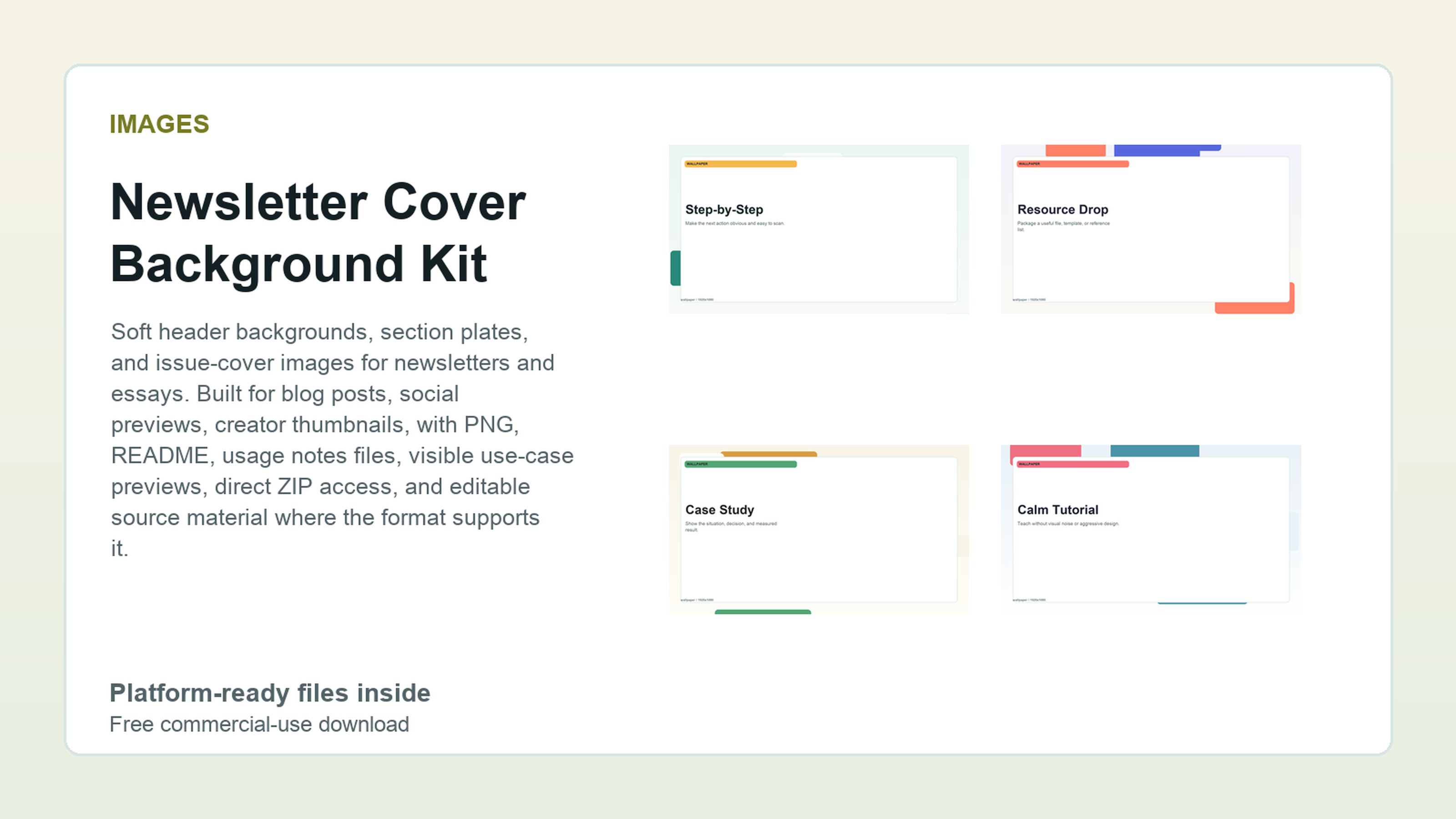Newsletter Cover Background Kit