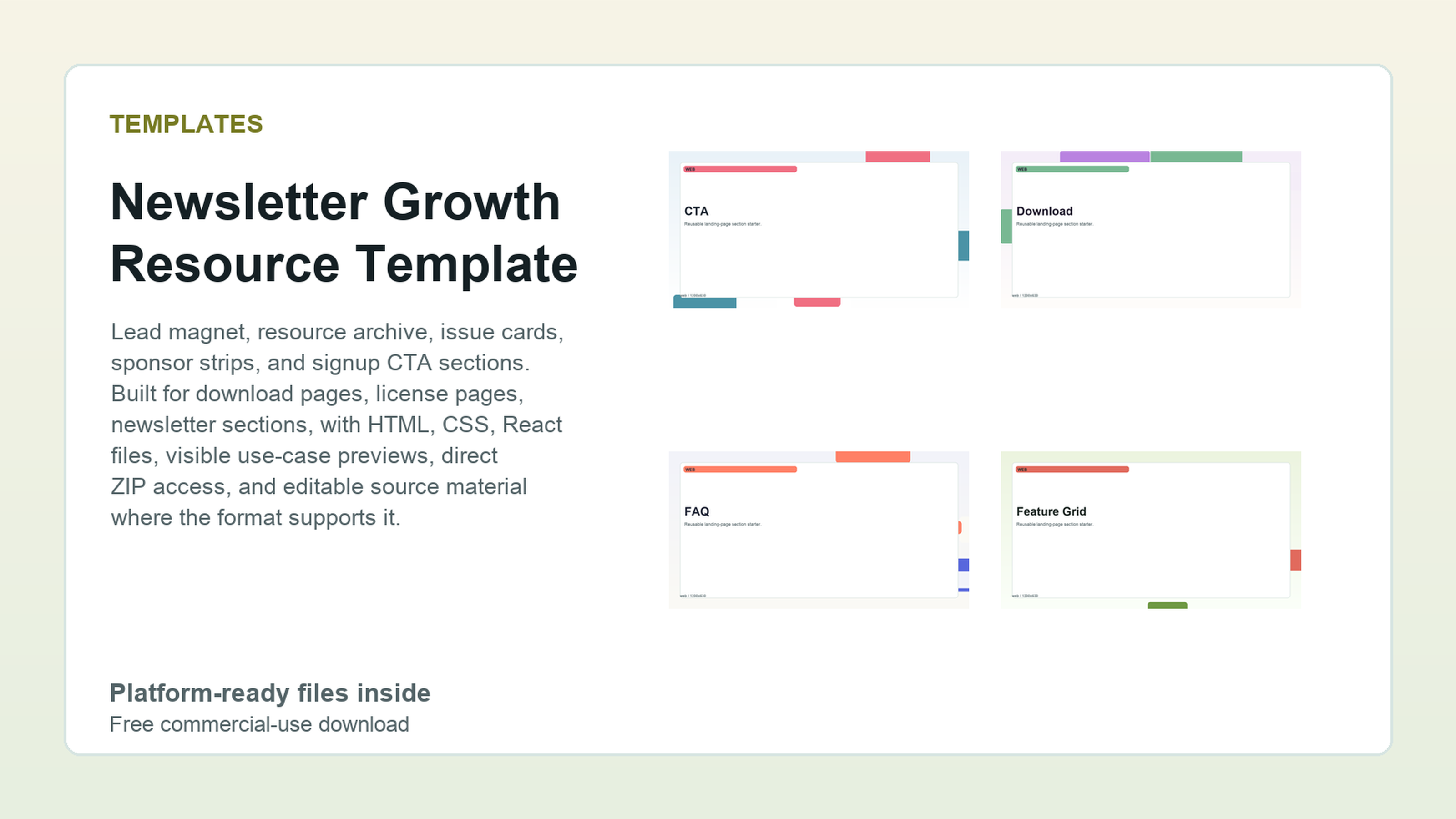 Newsletter Growth Resource Template preview