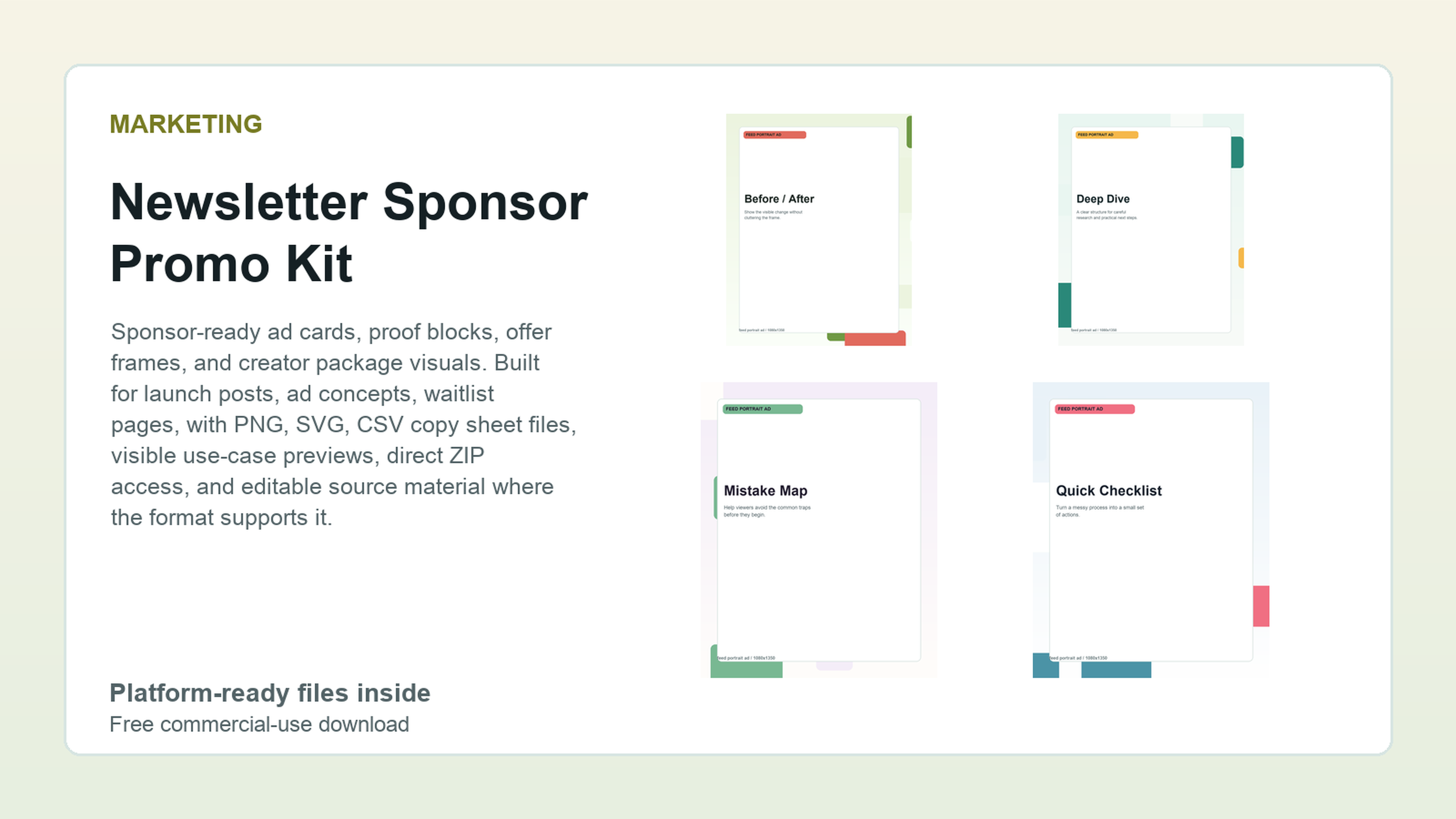 Newsletter Sponsor Promo Kit preview