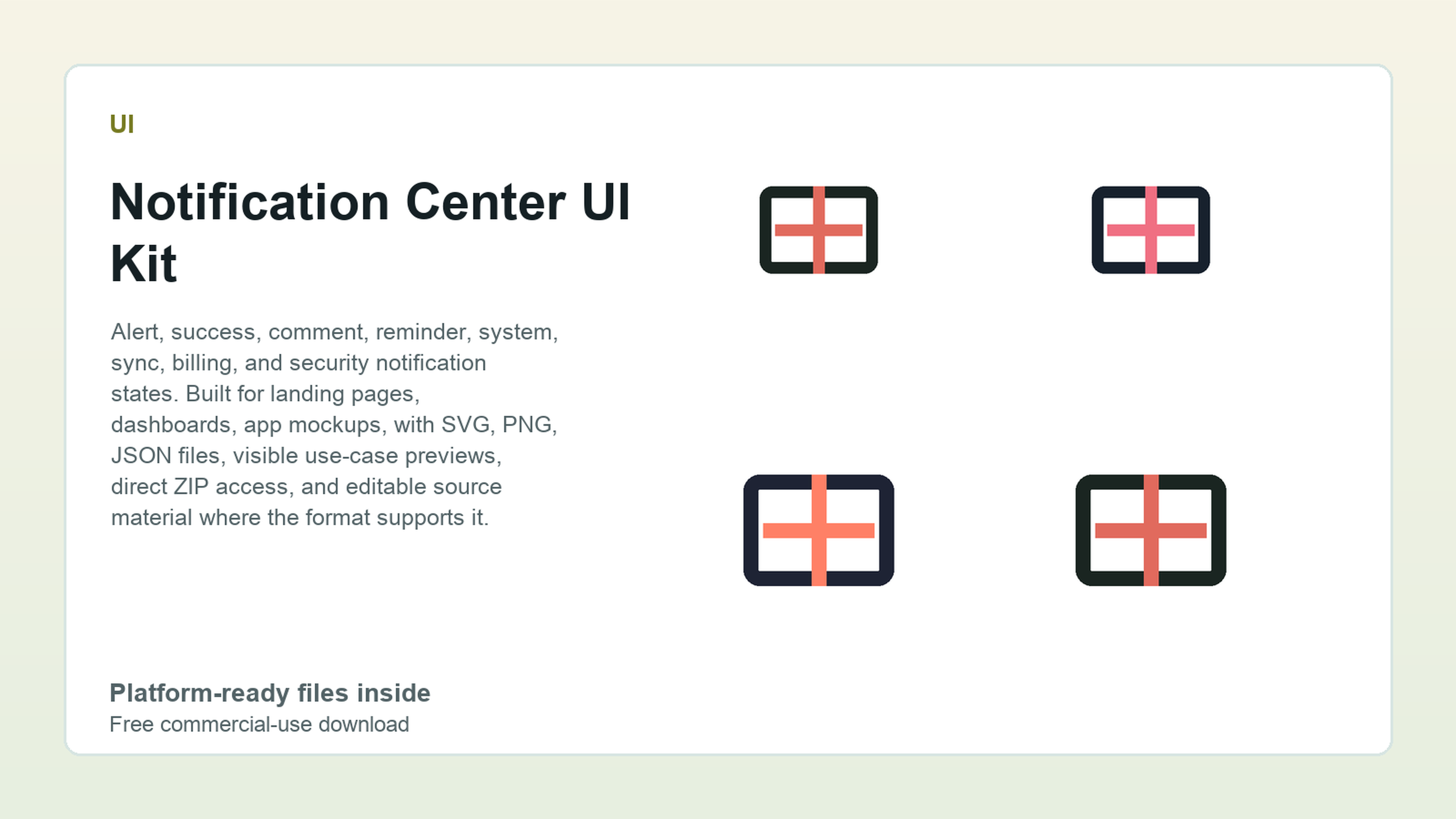 Notification Center UI Kit preview